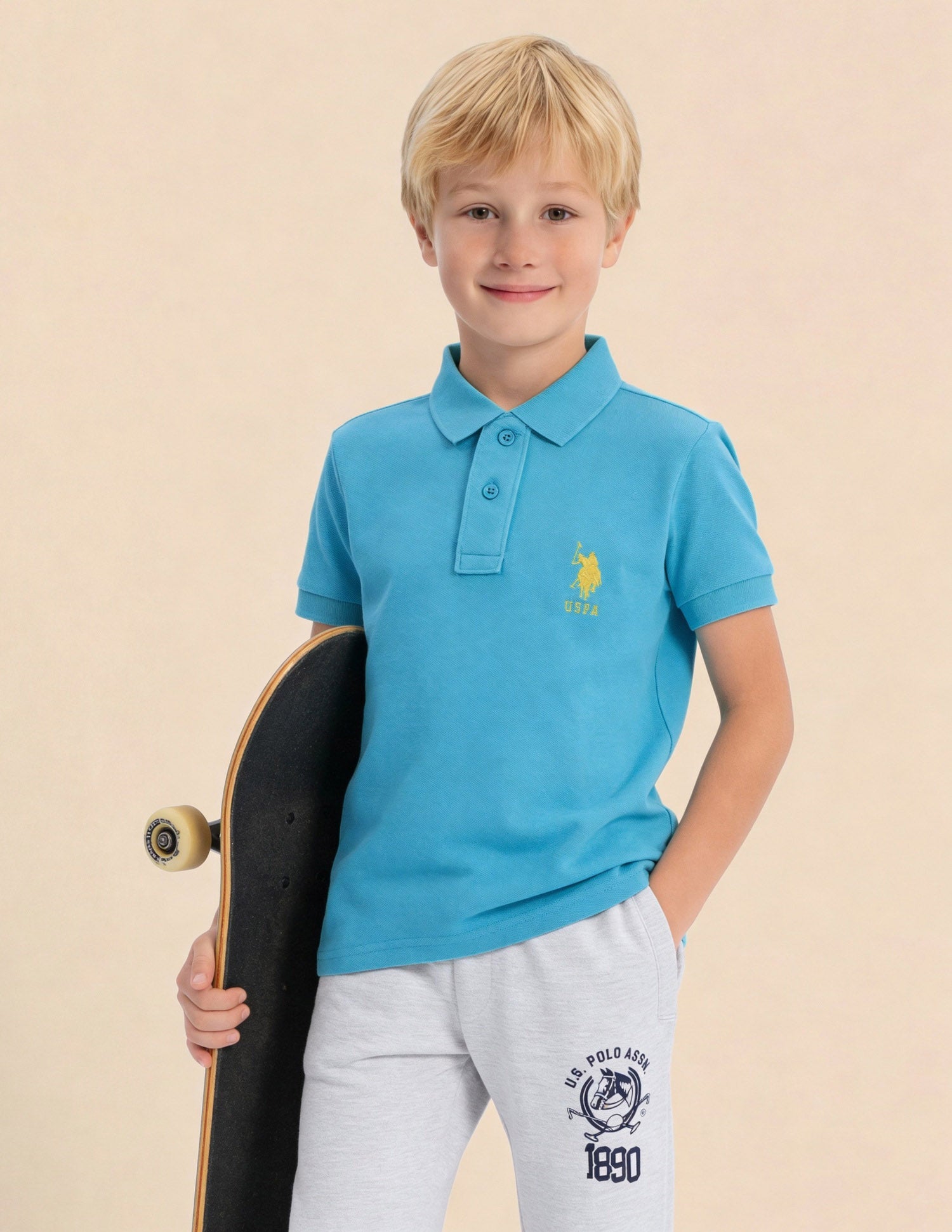 Pure Cotton Solid Polo Shirt