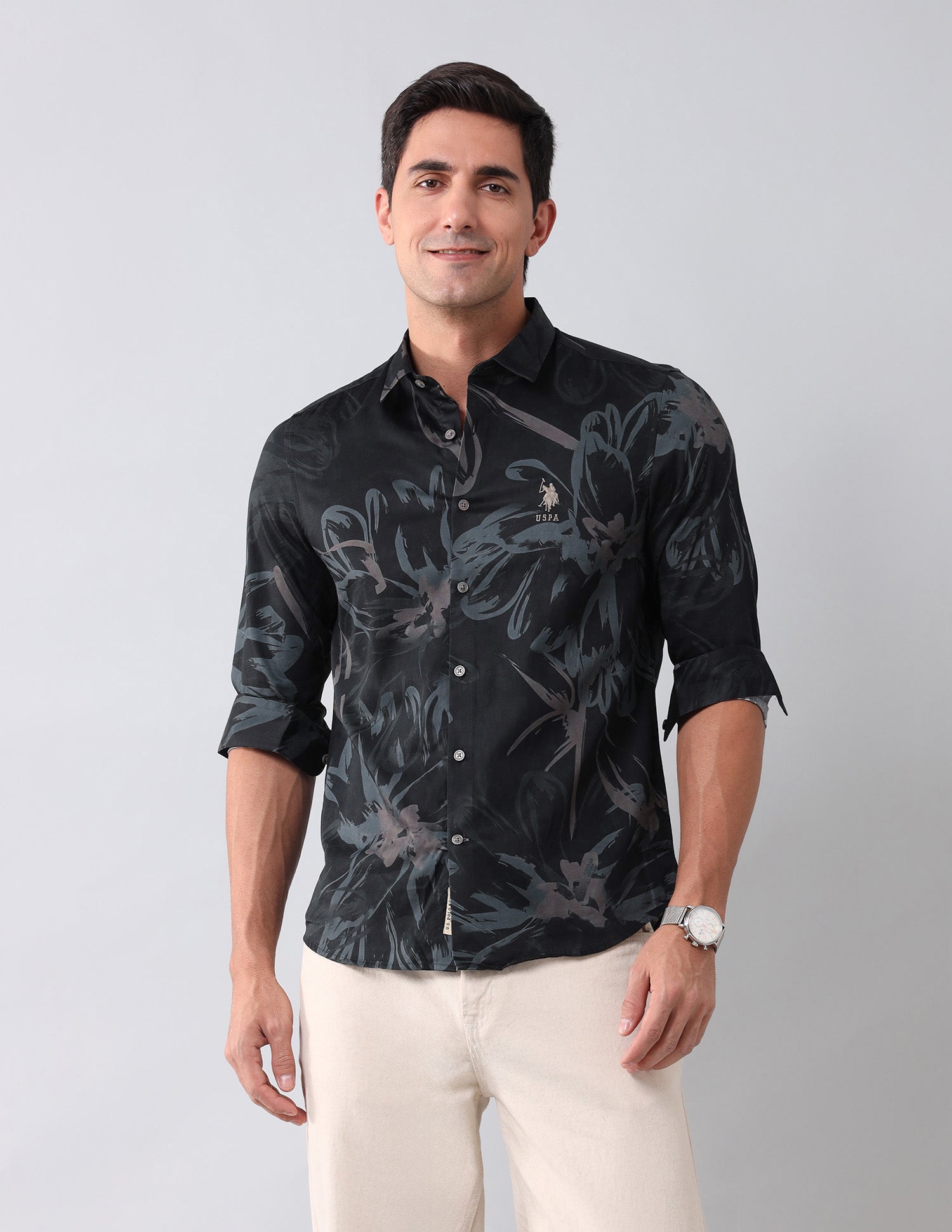 Regular Fit Floral Printed Shirt