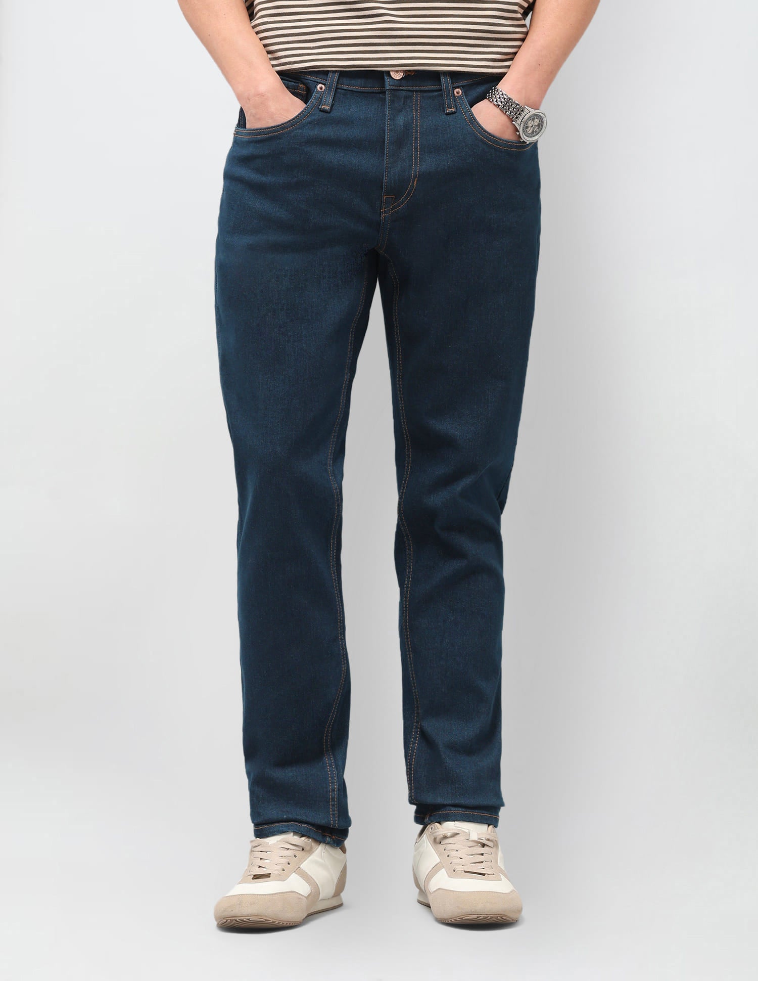 Solid Slim Fit Jeans Blue - U.S. Polo Assn. India | Large