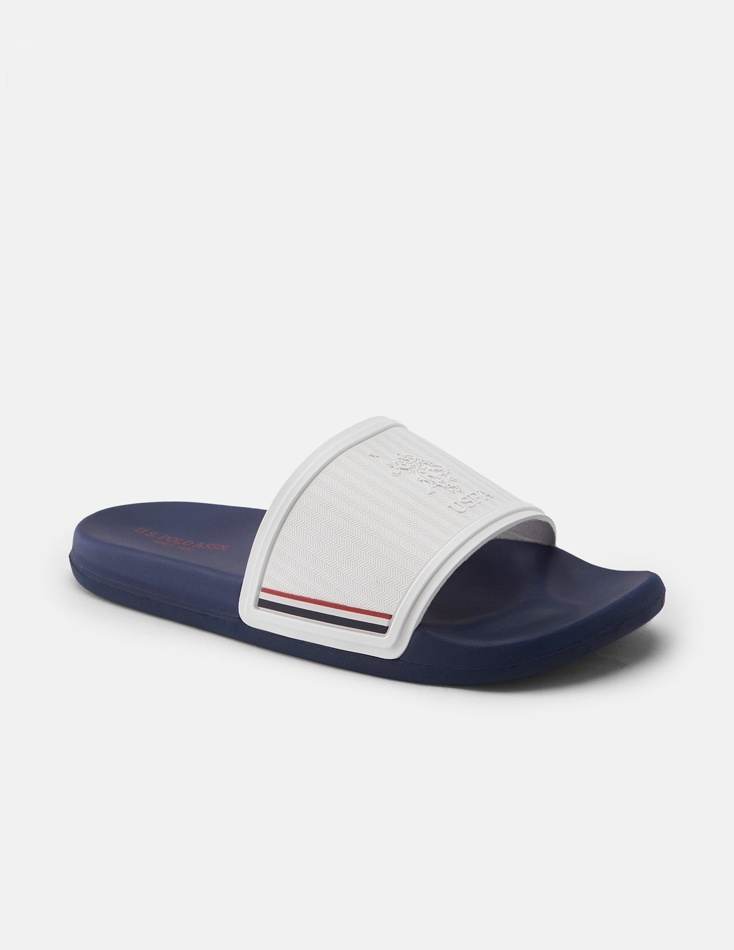 Jamie Brand Embossed Sliders Navy - U.S. Polo Assn. India | Large