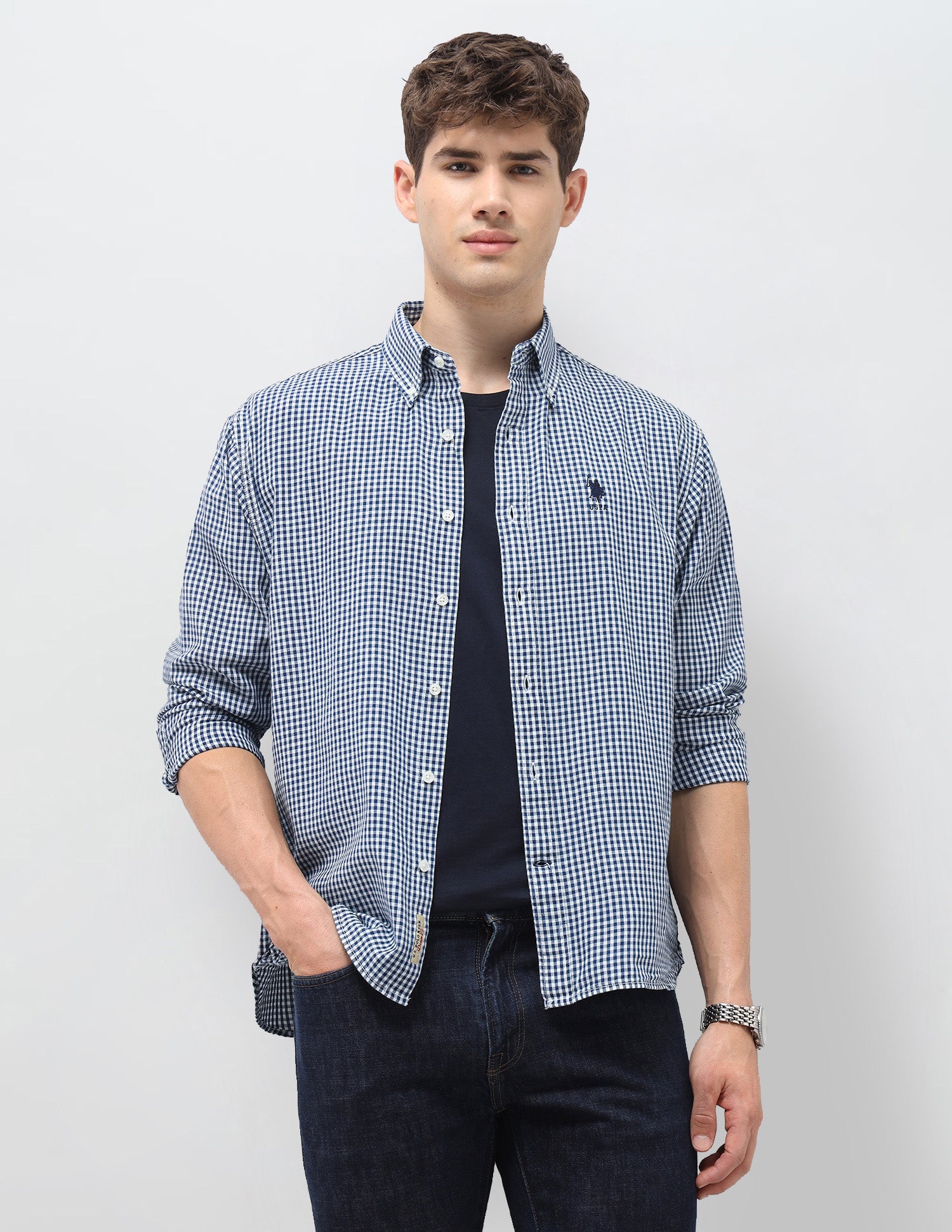 Gingham Checked Relaxed Fit Shirt
