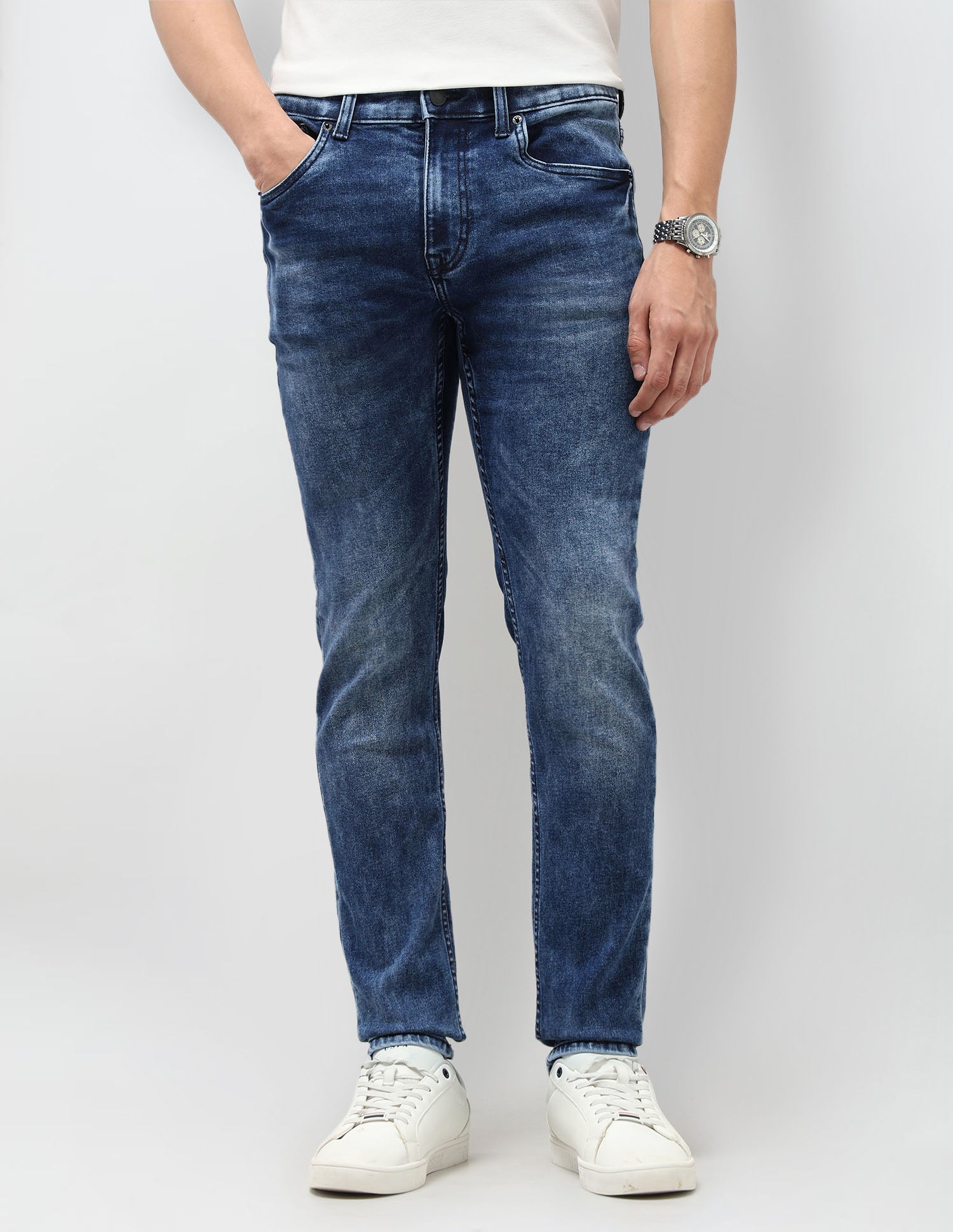 Brandon Slim Tapered Fit Blue Jeans Indigo - U.S. Polo Assn. India | Large