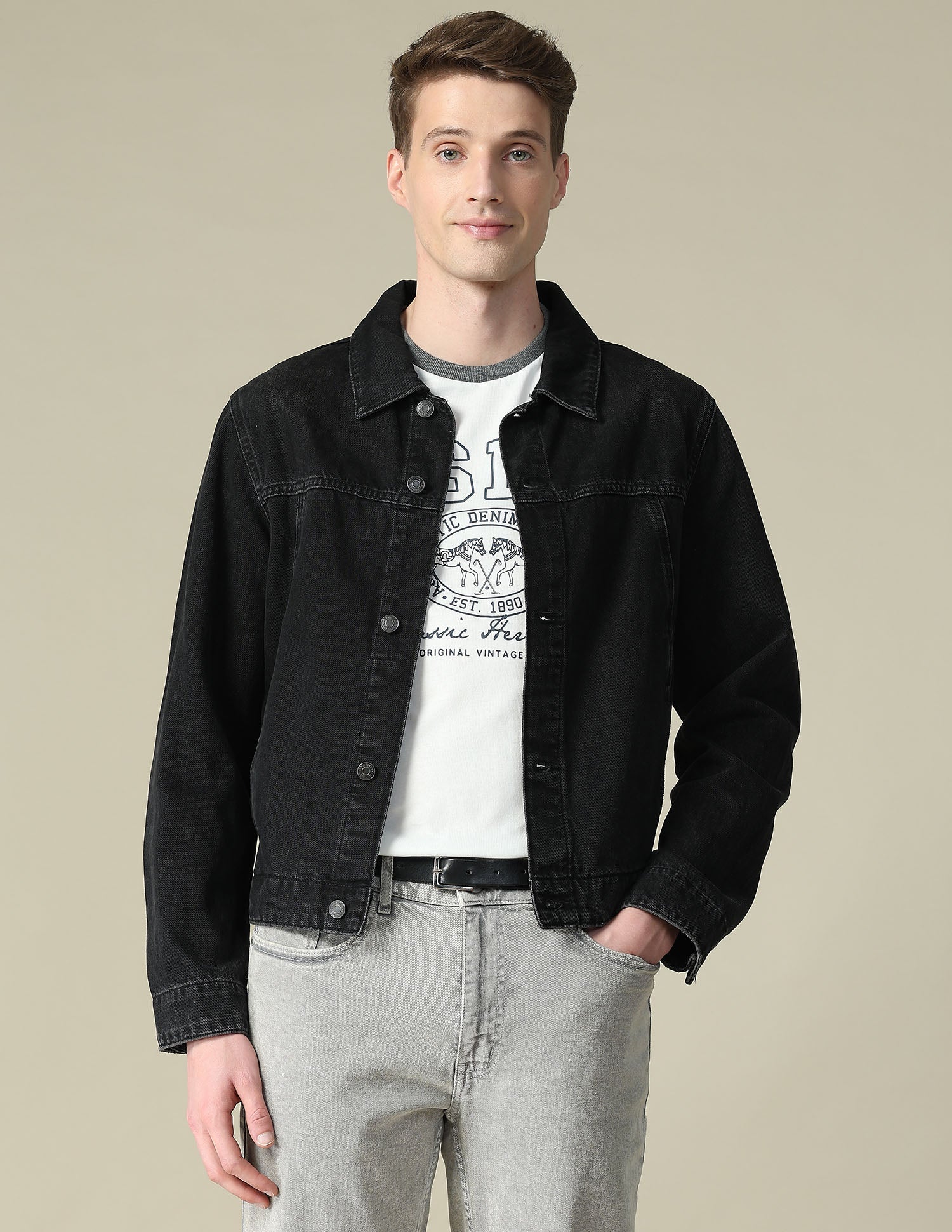 Graphic Brand Printed Slim Fit T-Shirt