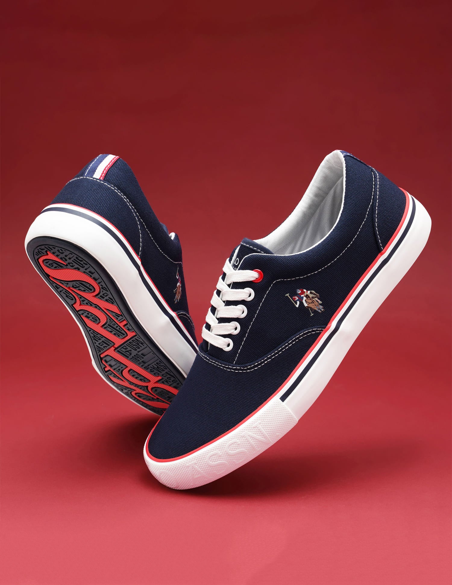 Men Lace-Ups Clyde 2.0 Sneakers Navy - U.S. Polo Assn. India | Large
