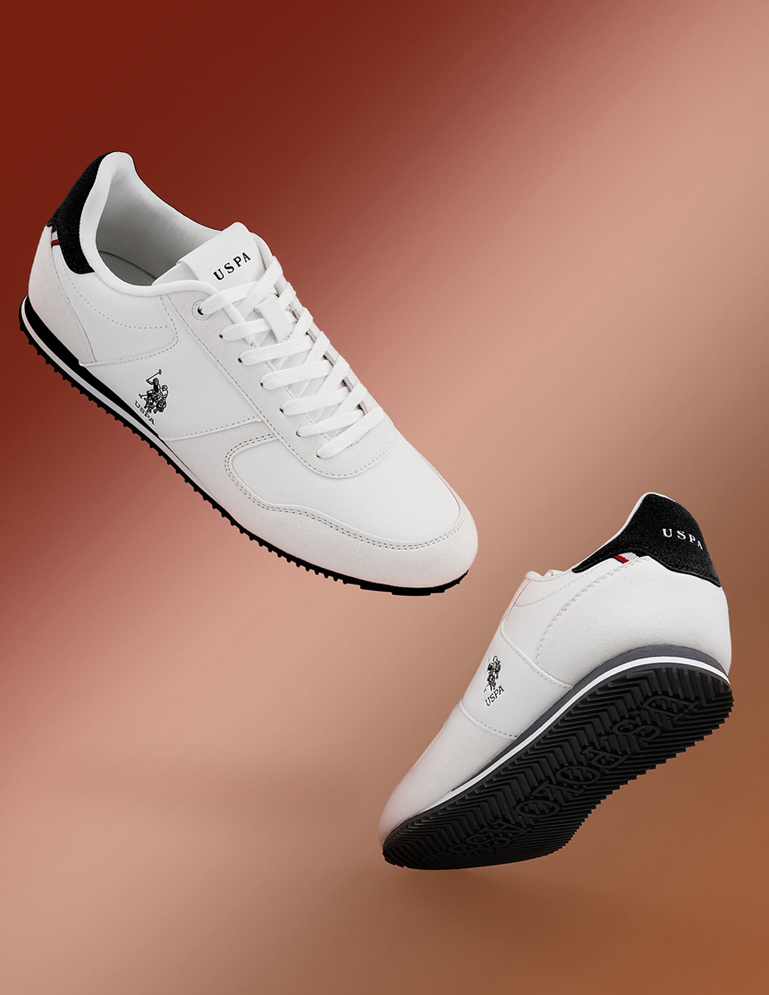 Men Sorrento White Retro Sneakers