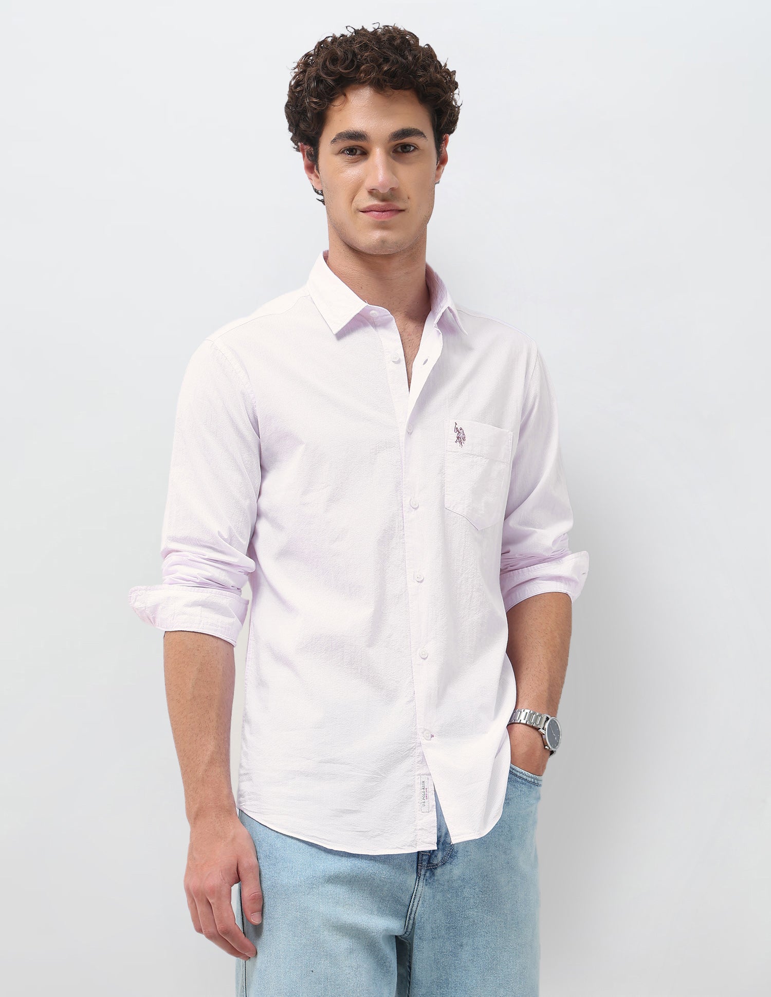 Pinstriped Seersucker Shirt