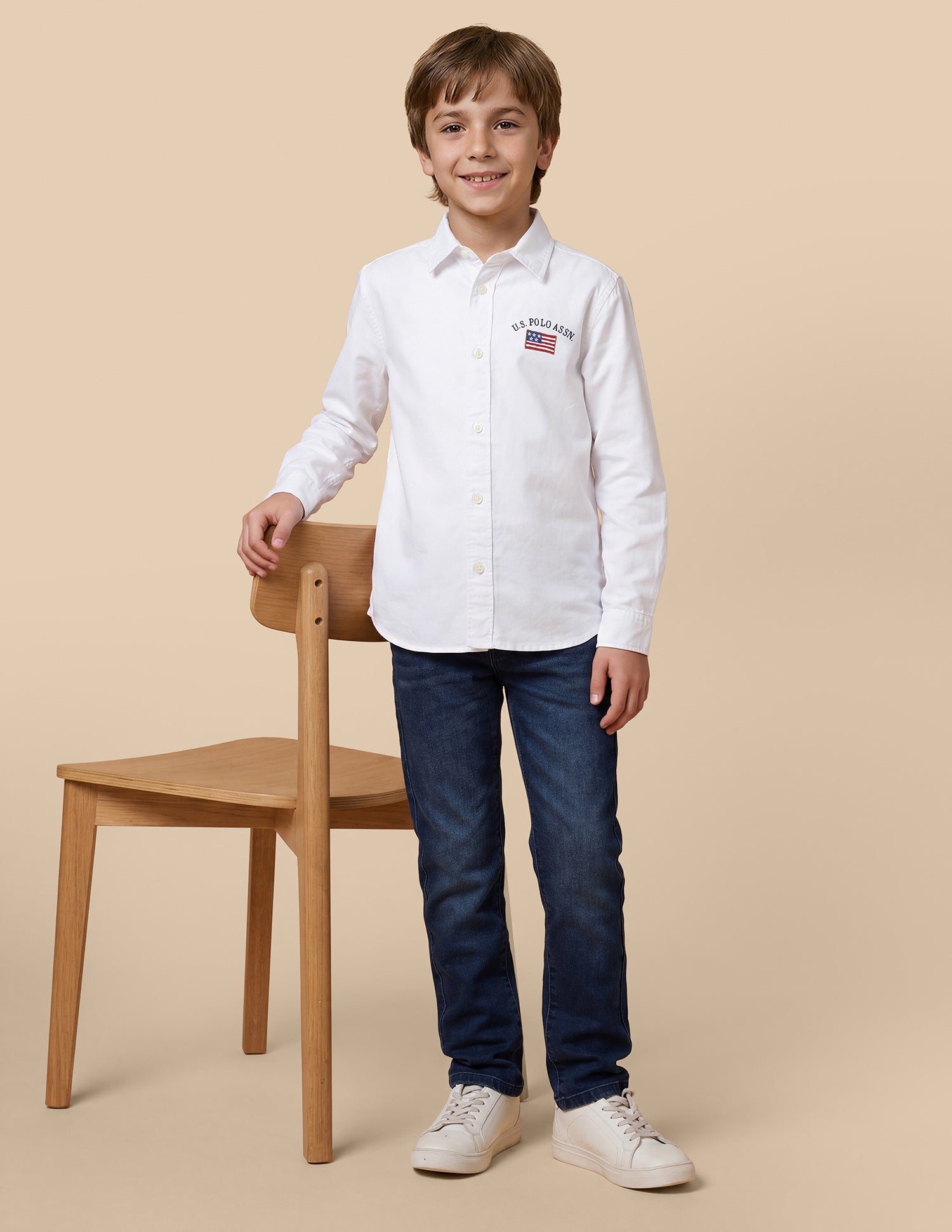 Brand Printed Oxford Shirt