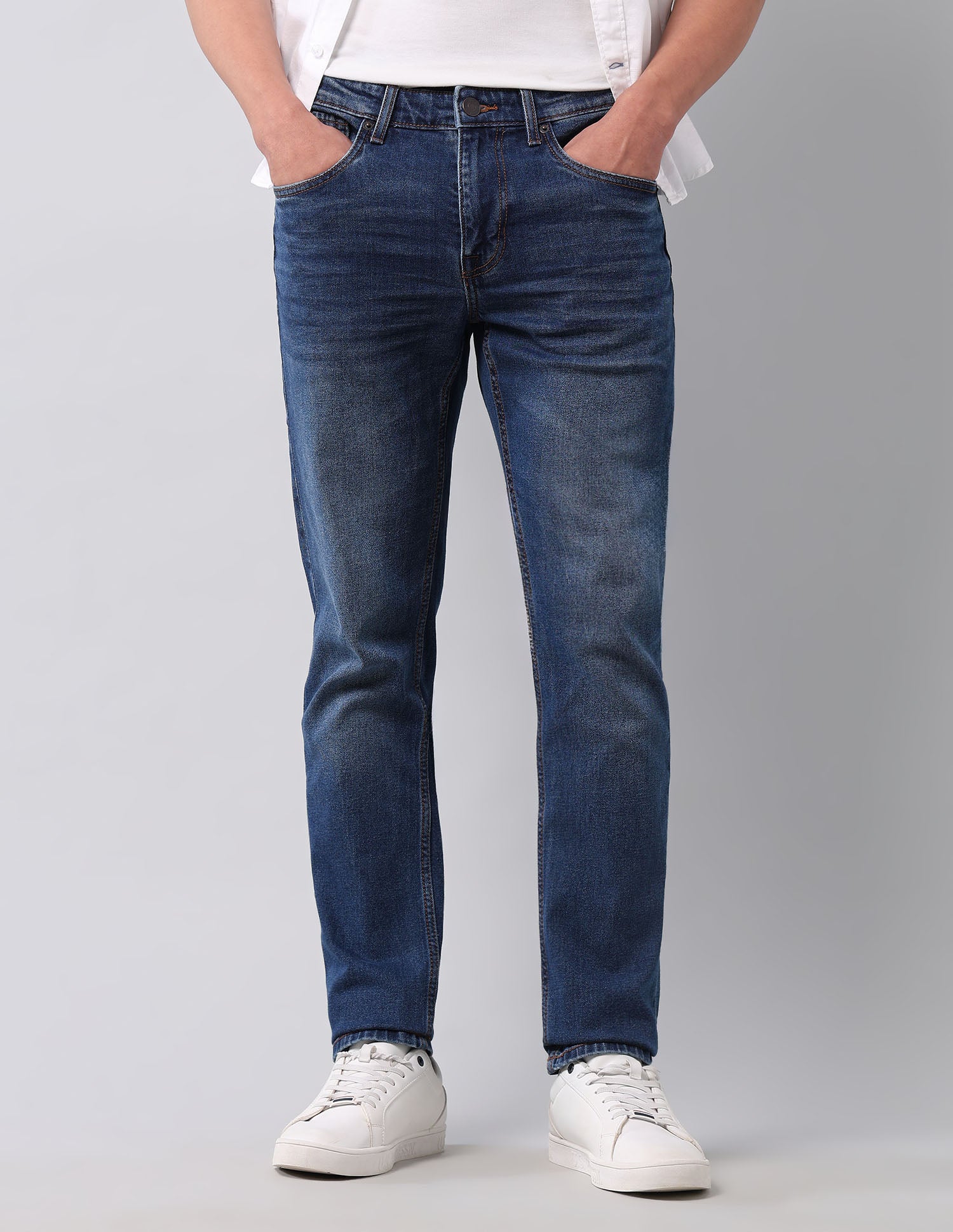 Brandon Slim Tapered Fit Blue Jeans