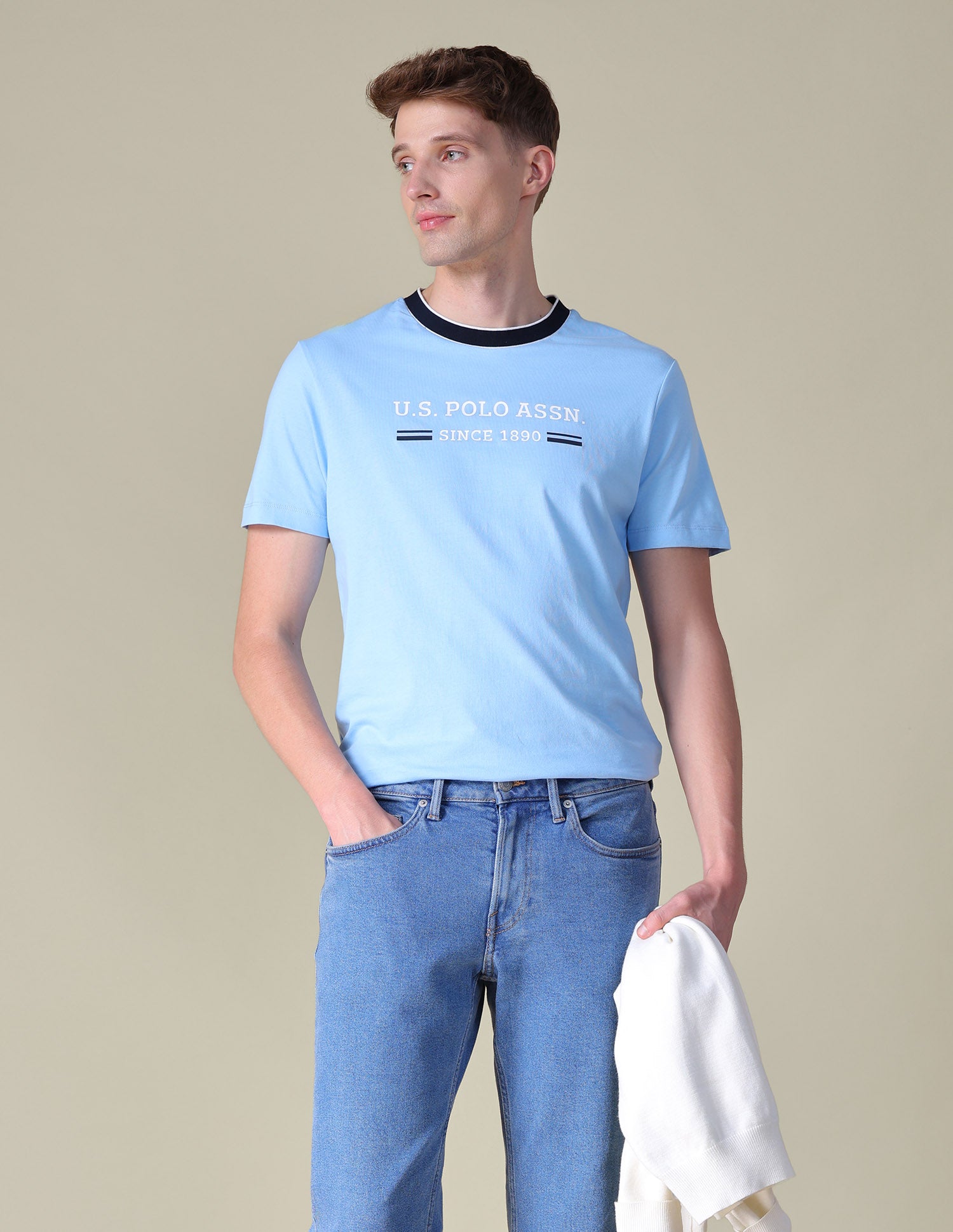 Brand Printed Slim Fit T-Shirt