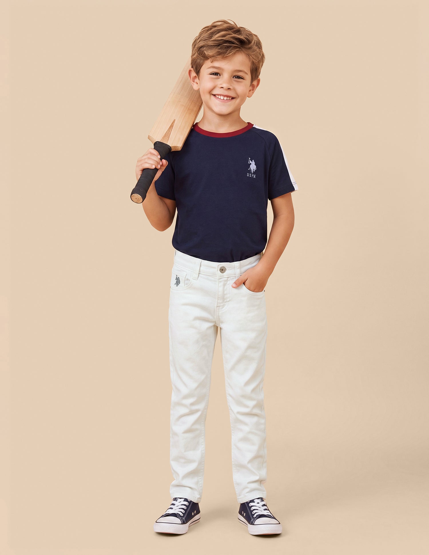 Slim Fit White Jeans White - U.S. Polo Assn. India | Large
