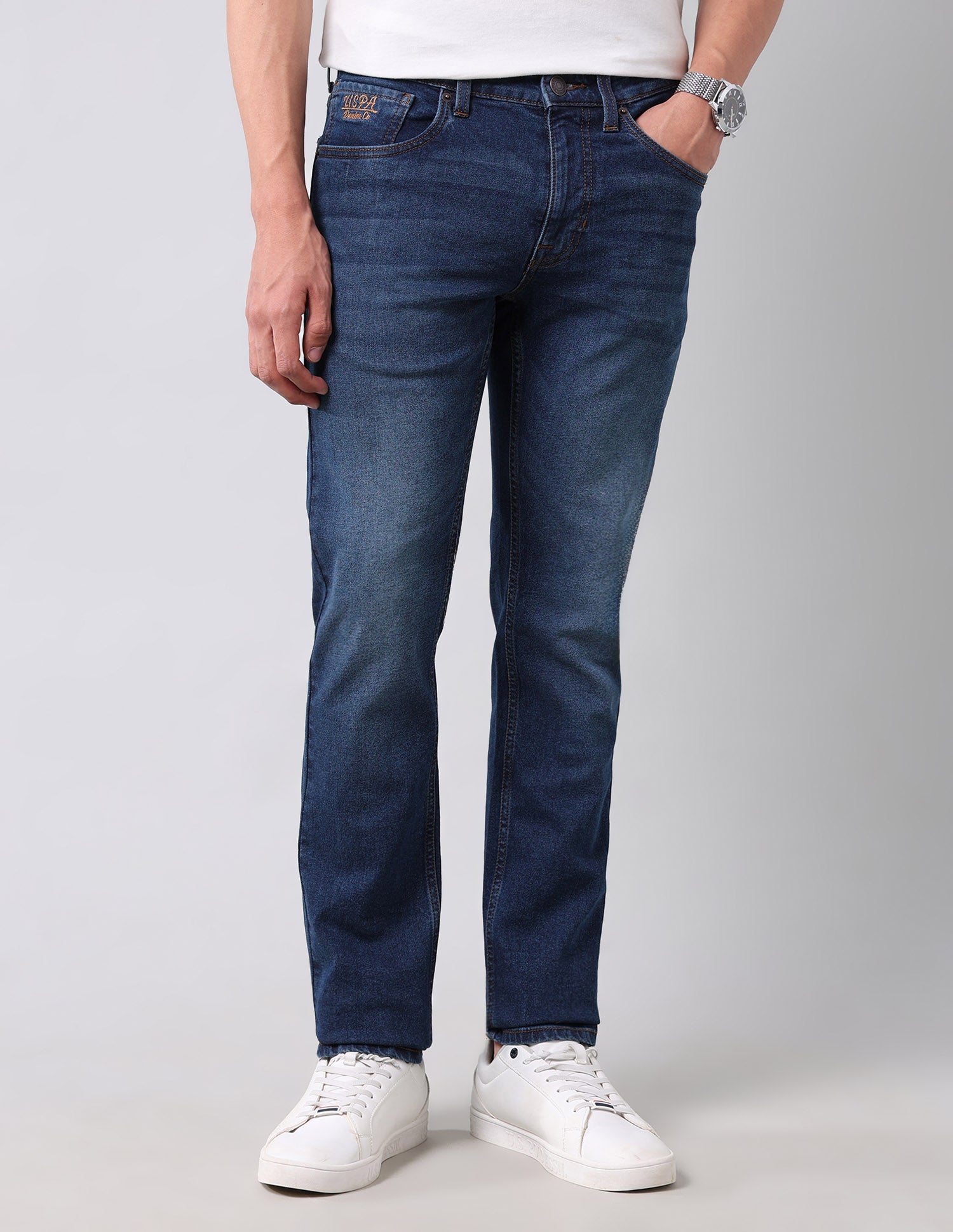 Regallo Skinny Fit Blue Jeans Blue - U.S. Polo Assn. India | Large