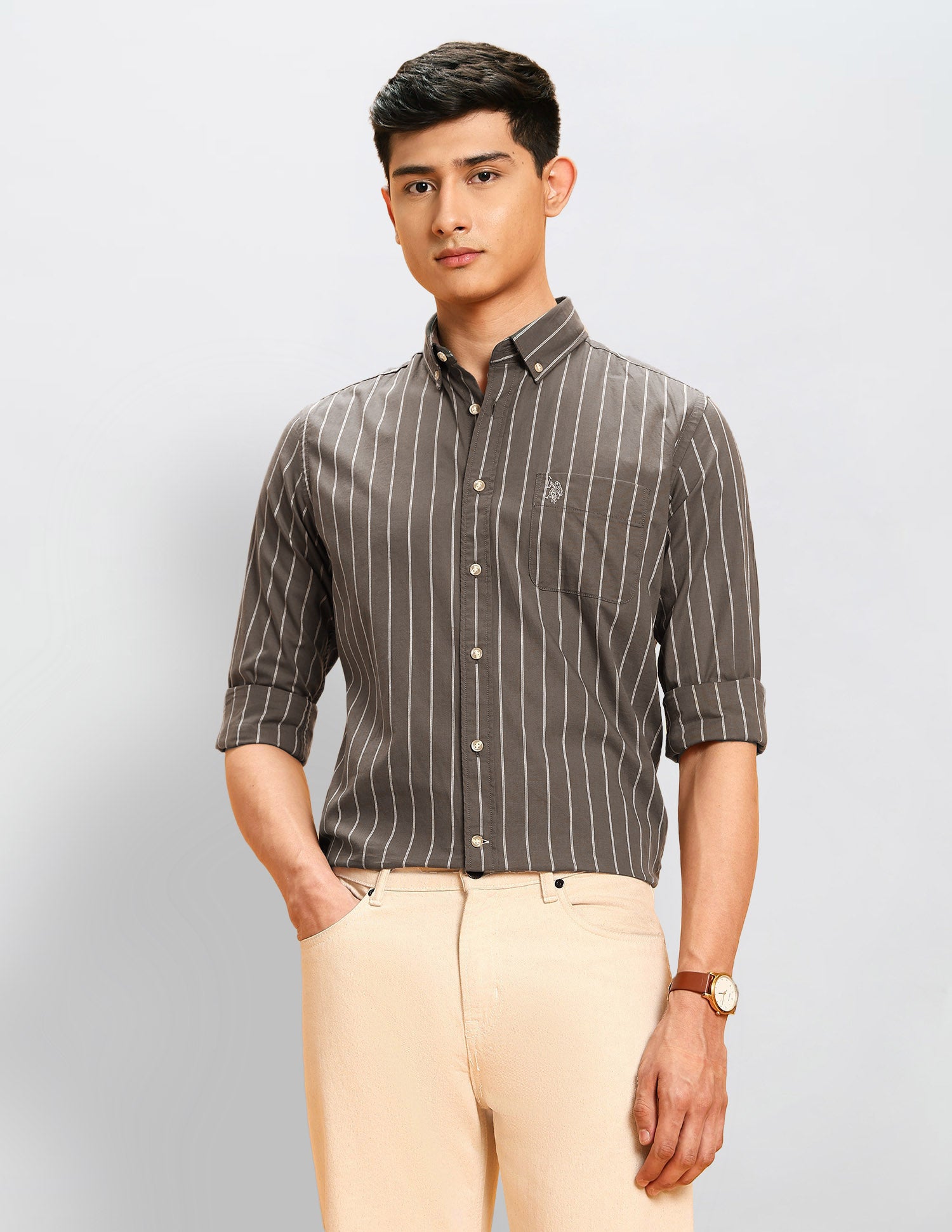 Vertical Striped Regular Fit Shirt