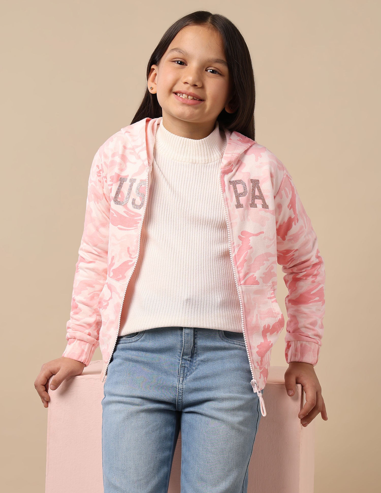 Girls Hooded Cotton Sweatshirt