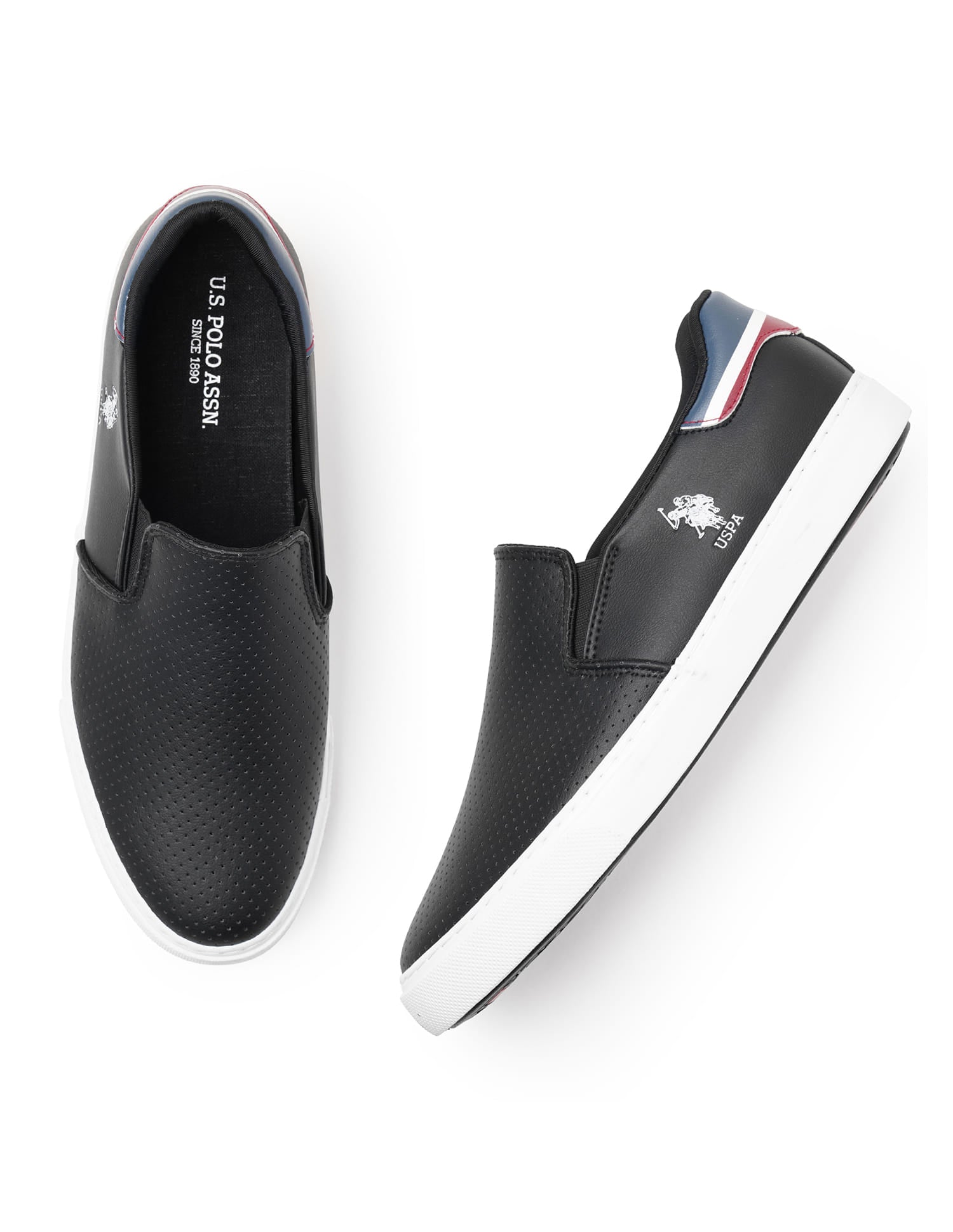 Men Campbell 5.0 Slip-on Shoes Black - U.S. Polo Assn. India | Large