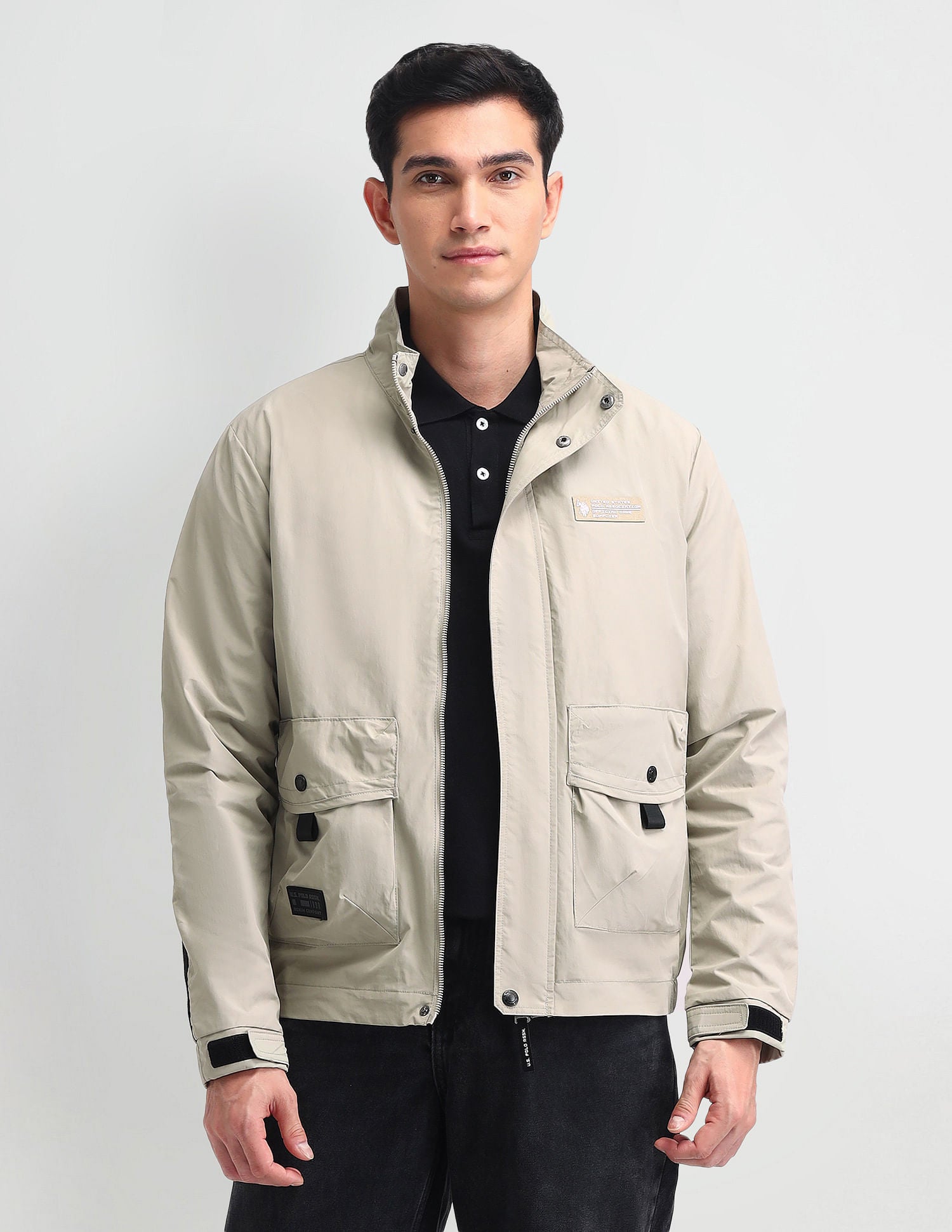 Regular Fit Solid Casual Jacket