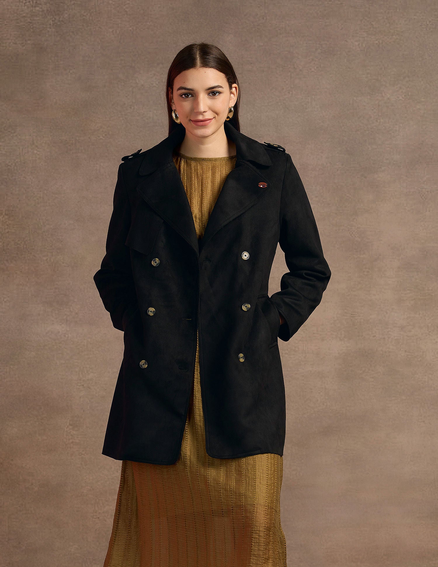 Longline Lapel Collar Jacket