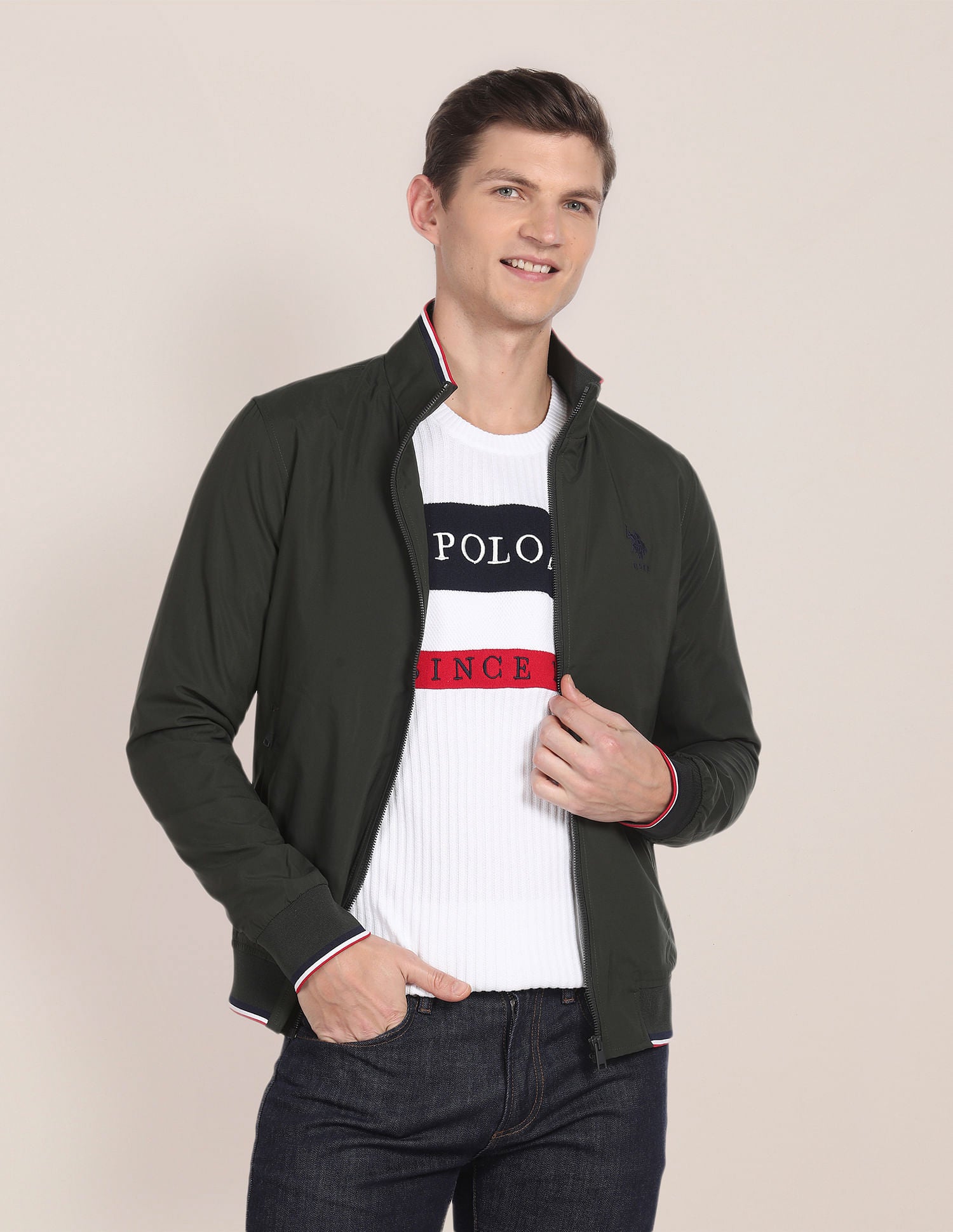 Solid High Neck Jacket – U.S. Polo Assn. India