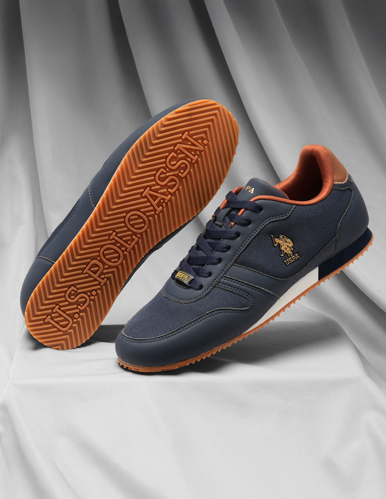 Men Clane 2.0 Colourblocked Sneakers Navy - U.S. Polo Assn. India | Large