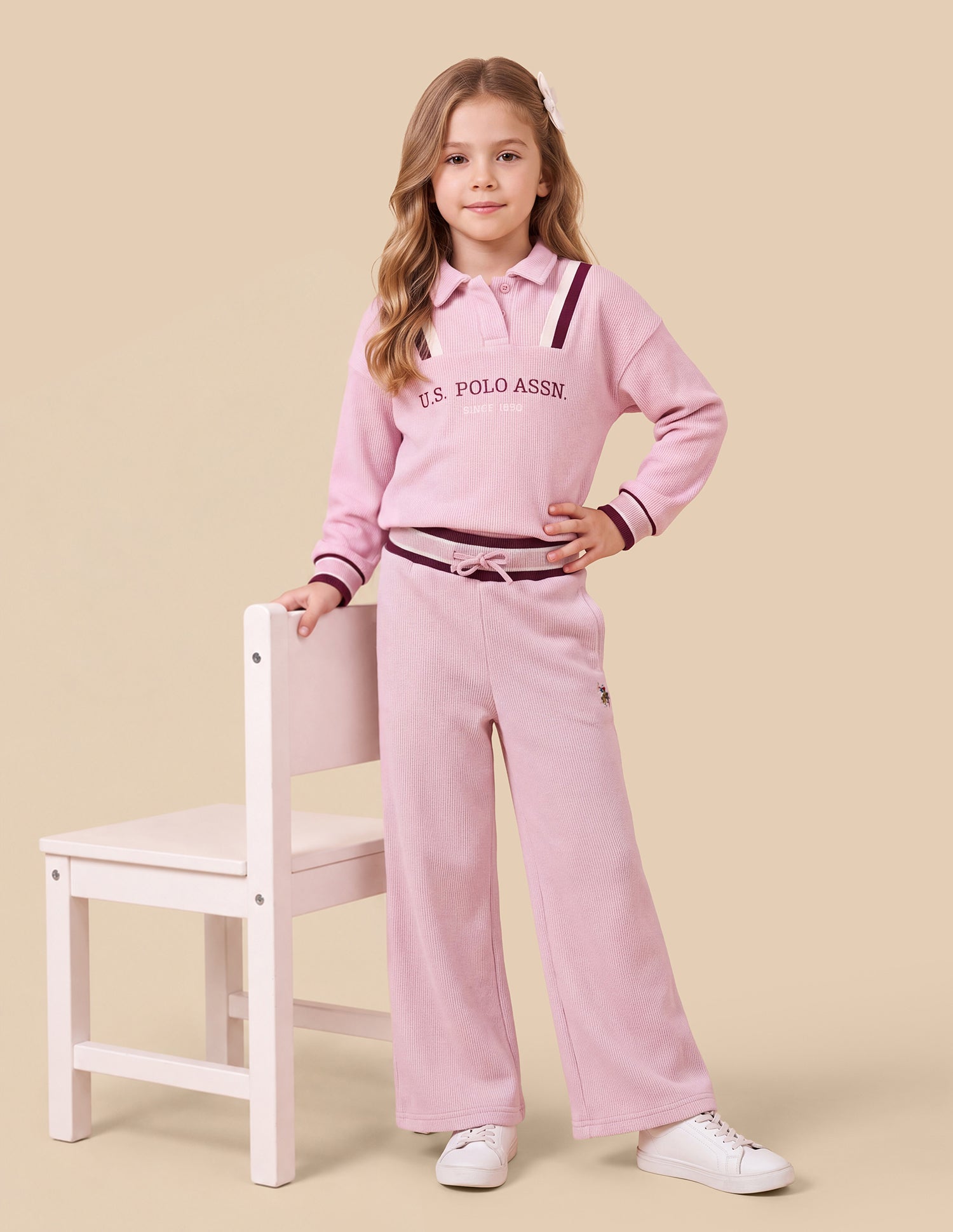 Loose Fit Corduroy Track Pants Pink - U.S. Polo Assn. India | Large