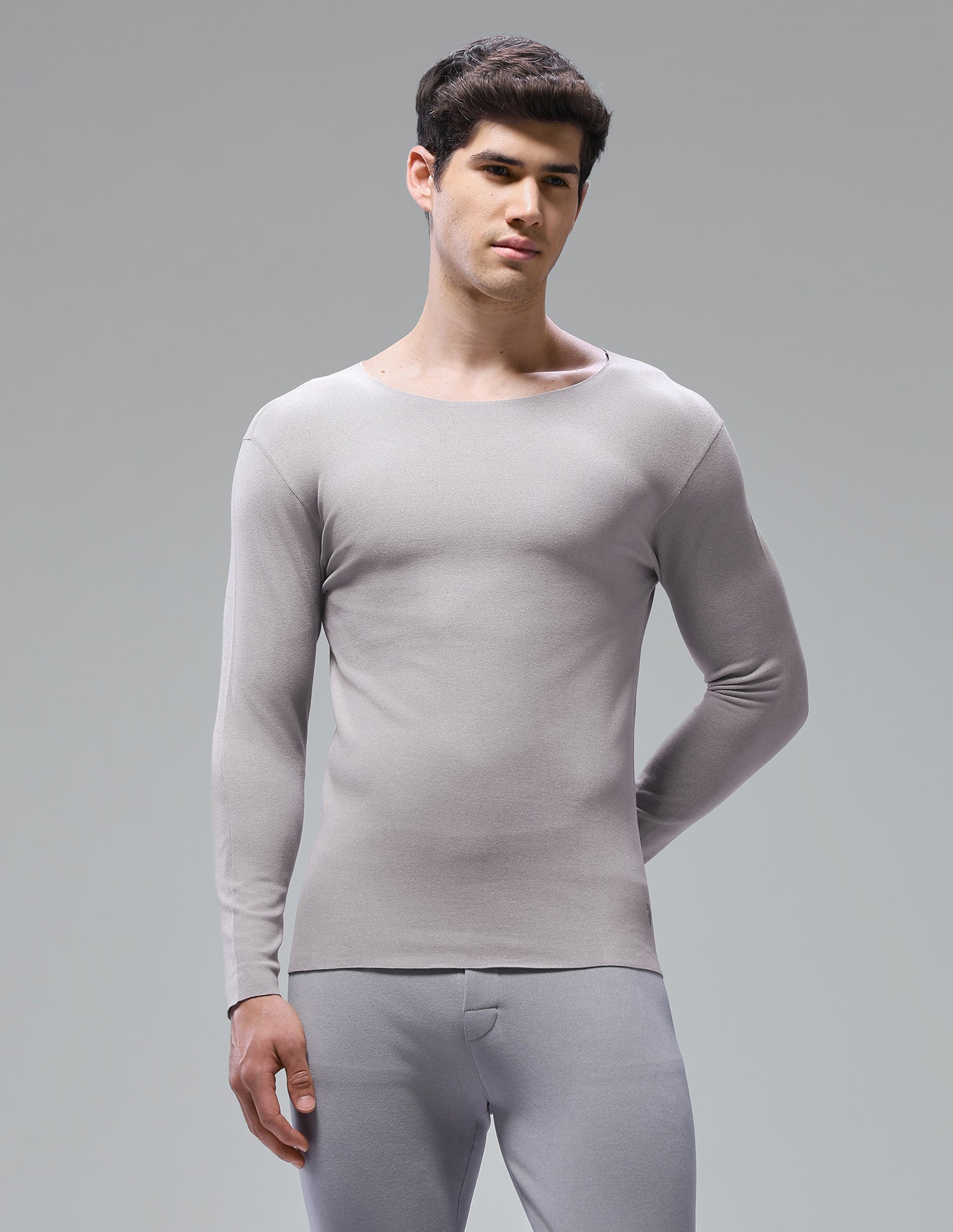Comfort Fit Solid PH001 Thermal T-Shirt - Pack Of 1 Grey - U.S. Polo Assn. India | Large