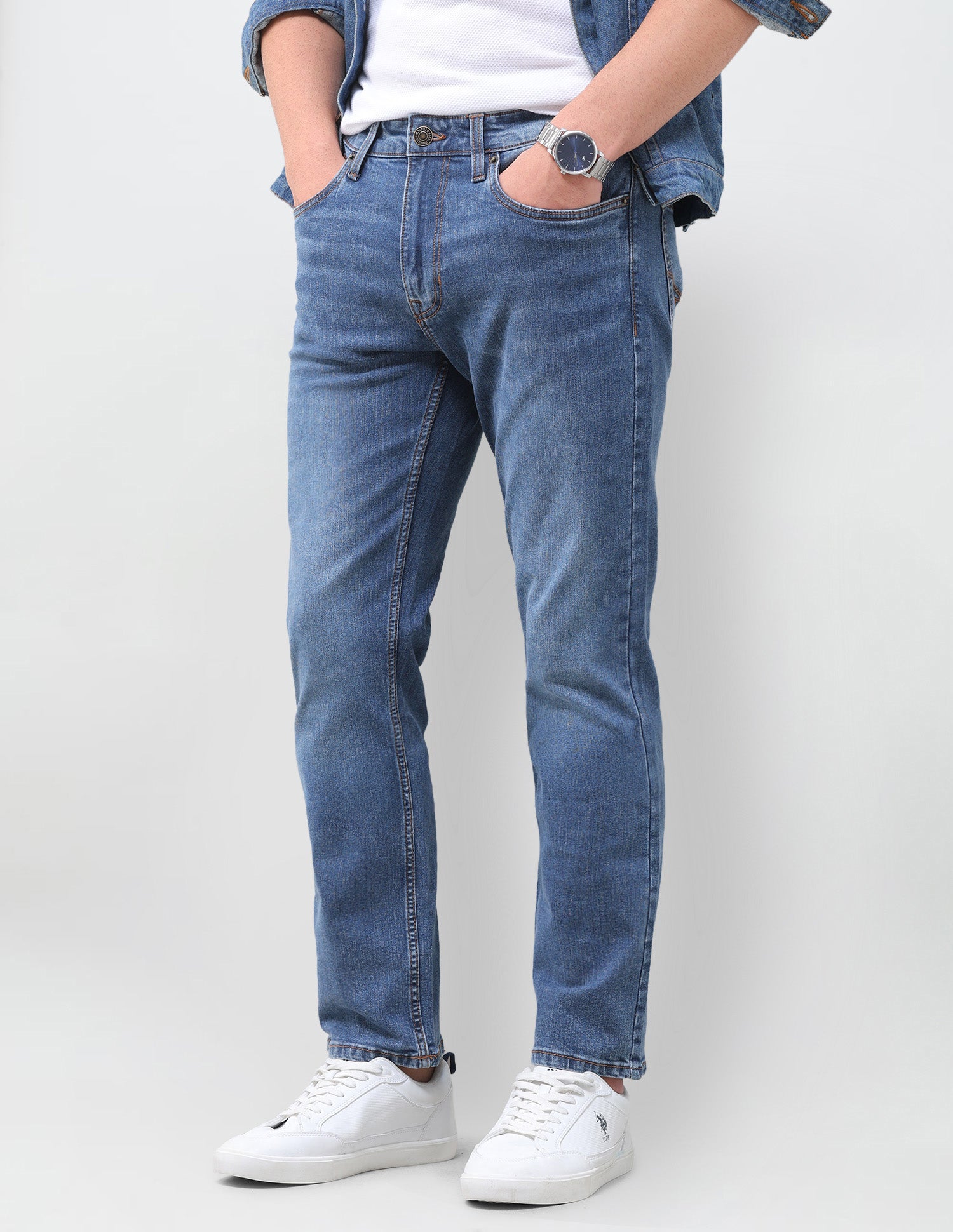 Harold Slim Straight Fit Blue Jeans Indigo - U.S. Polo Assn. India | Large