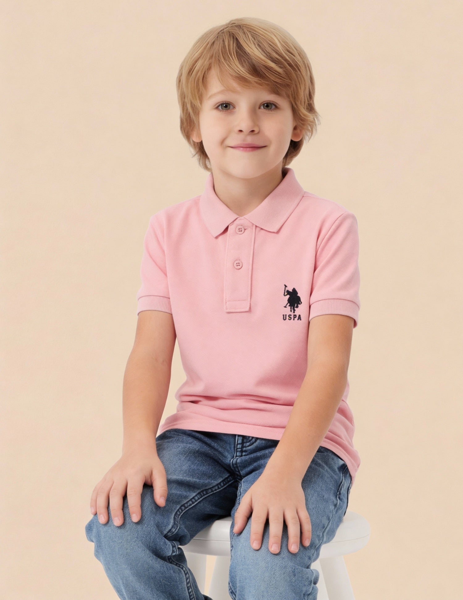 Pure Cotton Solid Polo Shirt