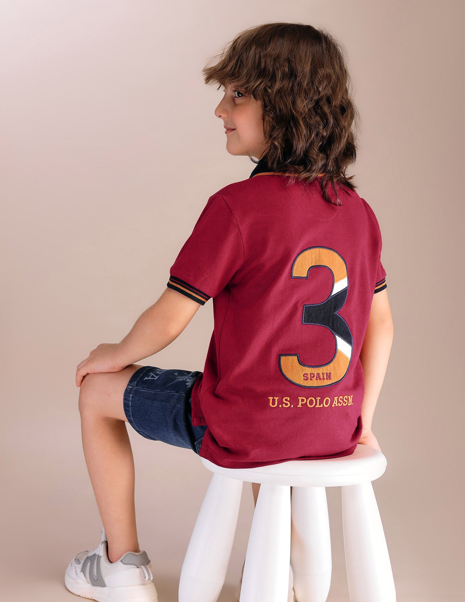 Boys Appliqued Regular Fit Polo Shirt