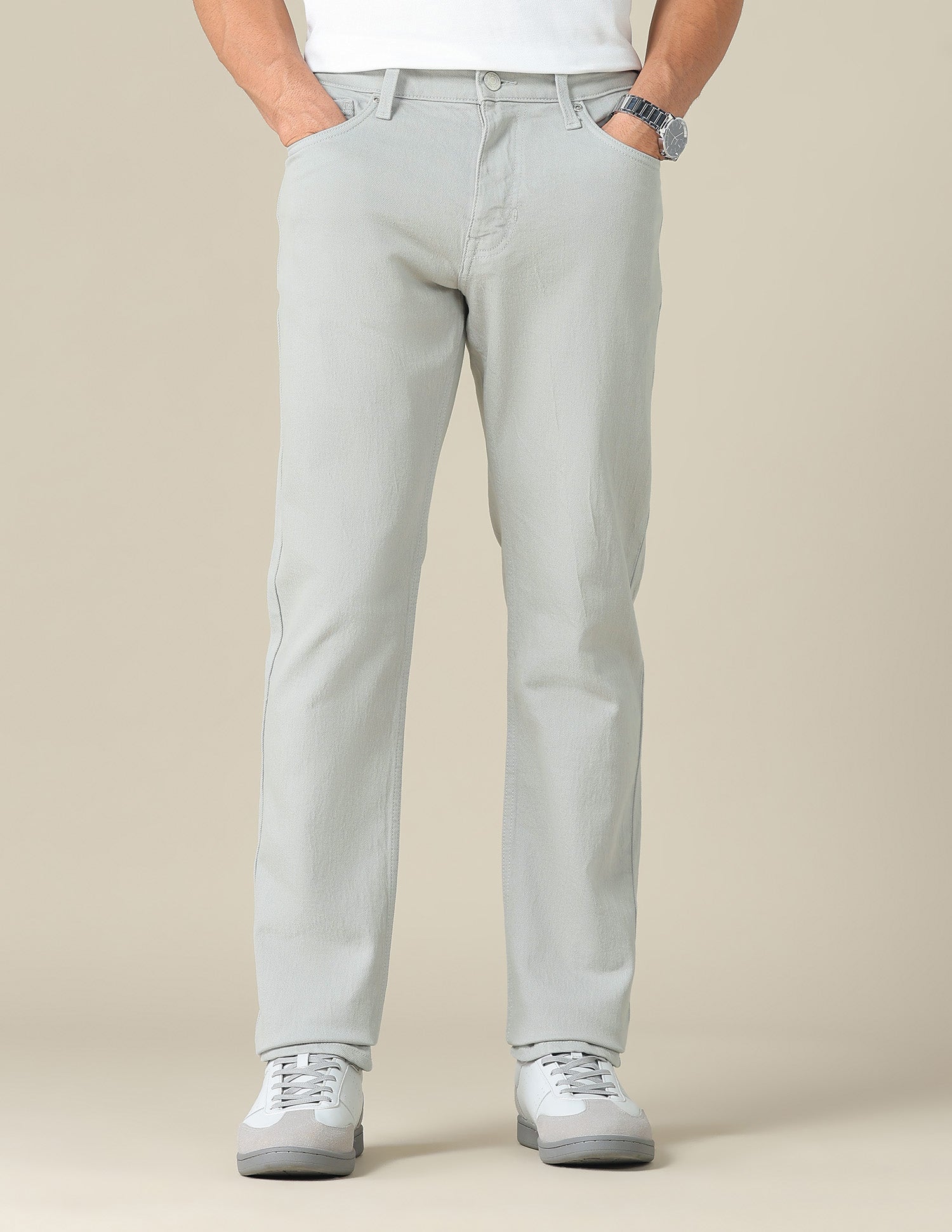 Brandon Slim Tapered Fit Grey Jeans
