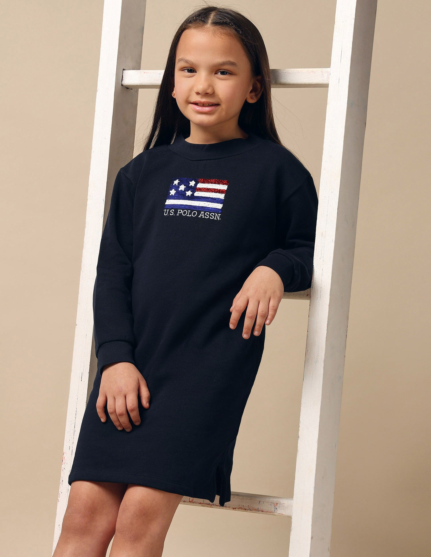 Girls Flip Sequin Sweat Dress