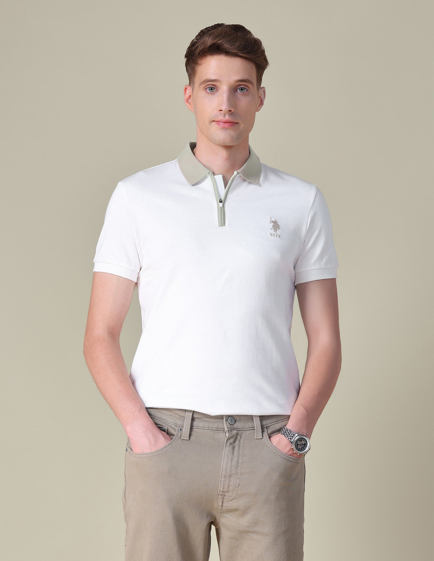 Solid Slim Fit Polo Shirt