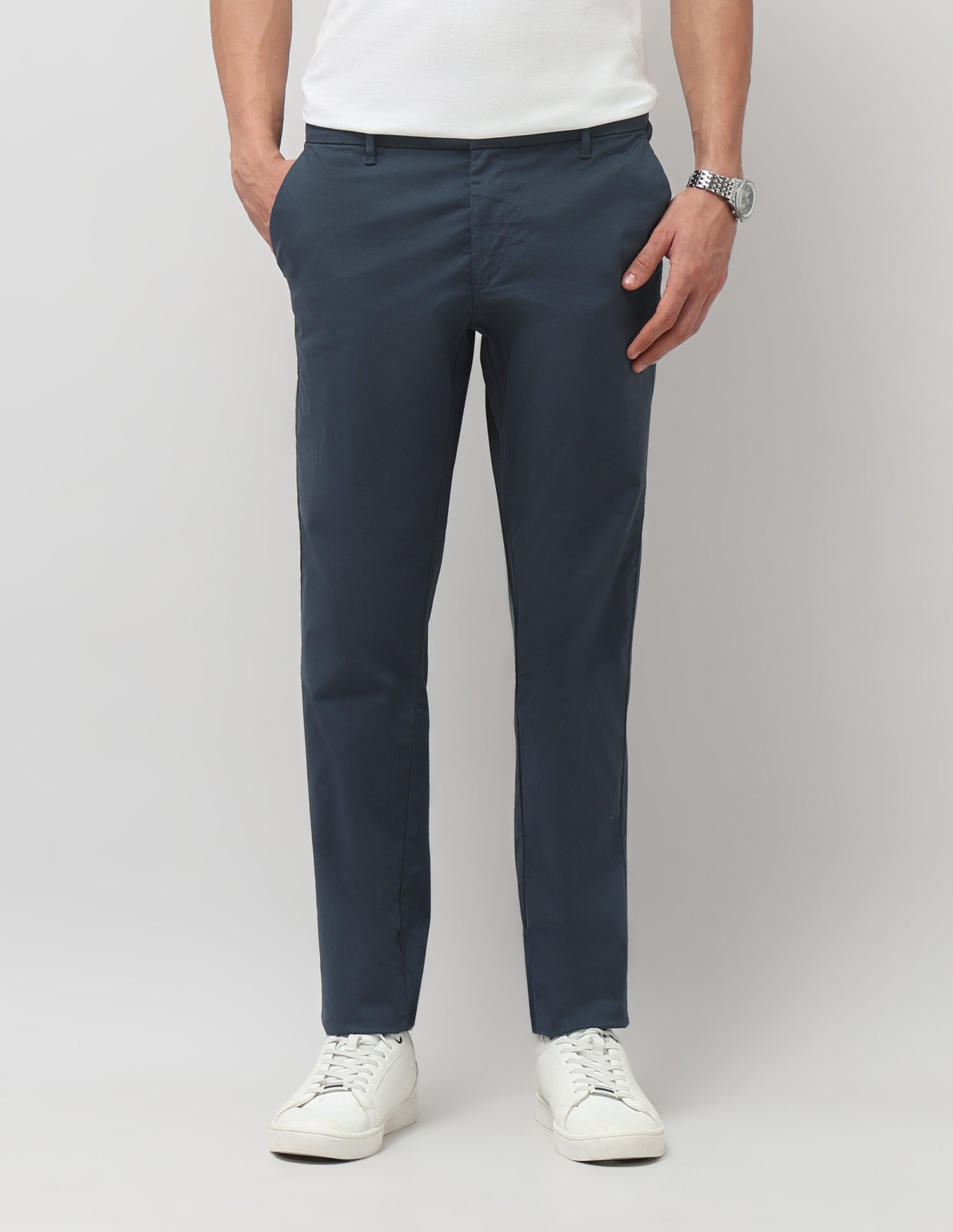 Twill Slim Fit Trouser Navy - U.S. Polo Assn. India | Large