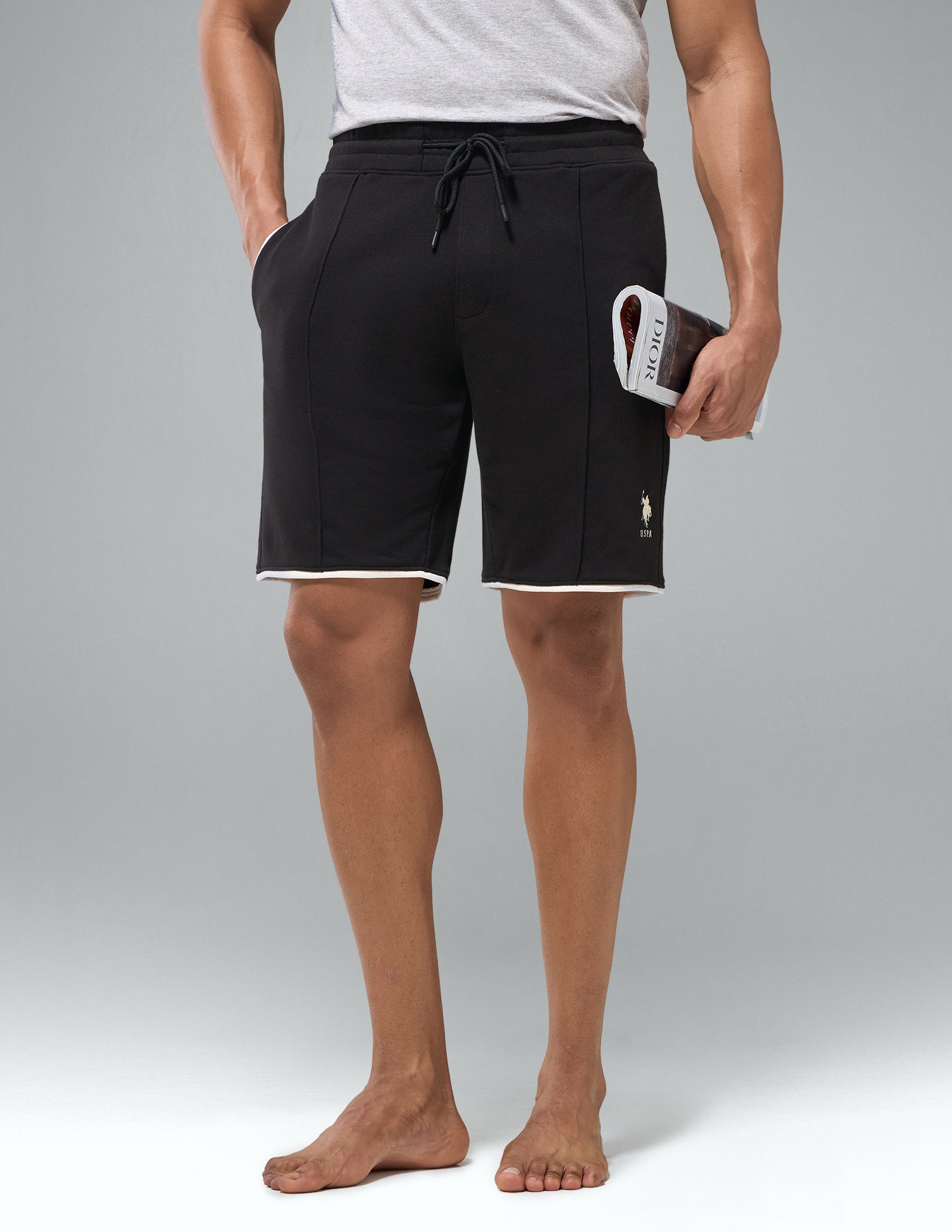 Temperature Regulating OES12 Lounge Shorts Black - U.S. Polo Assn. India | Large
