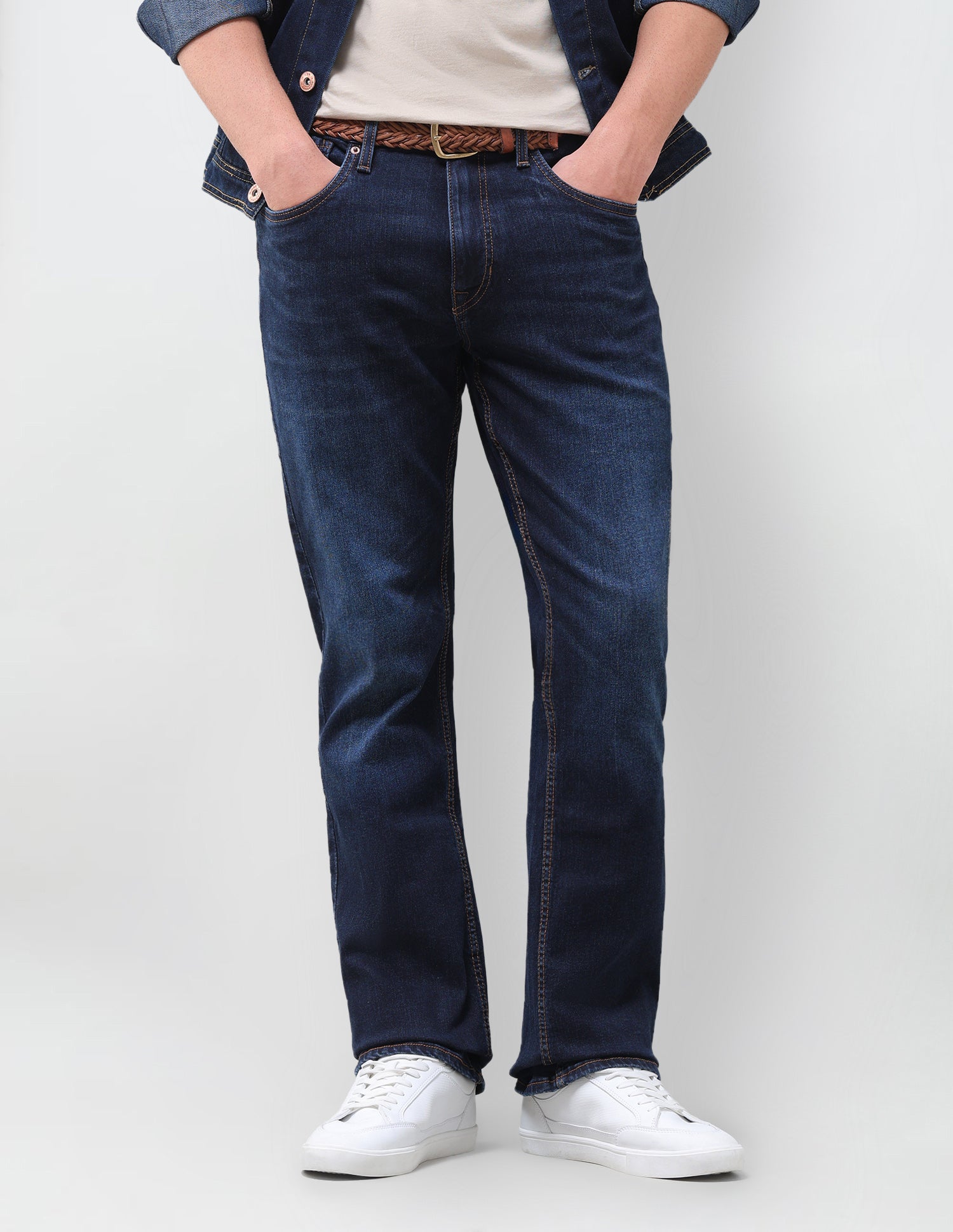 Connor Bootcut Fit Blue Jeans Dark Indigo - U.S. Polo Assn. India | Large
