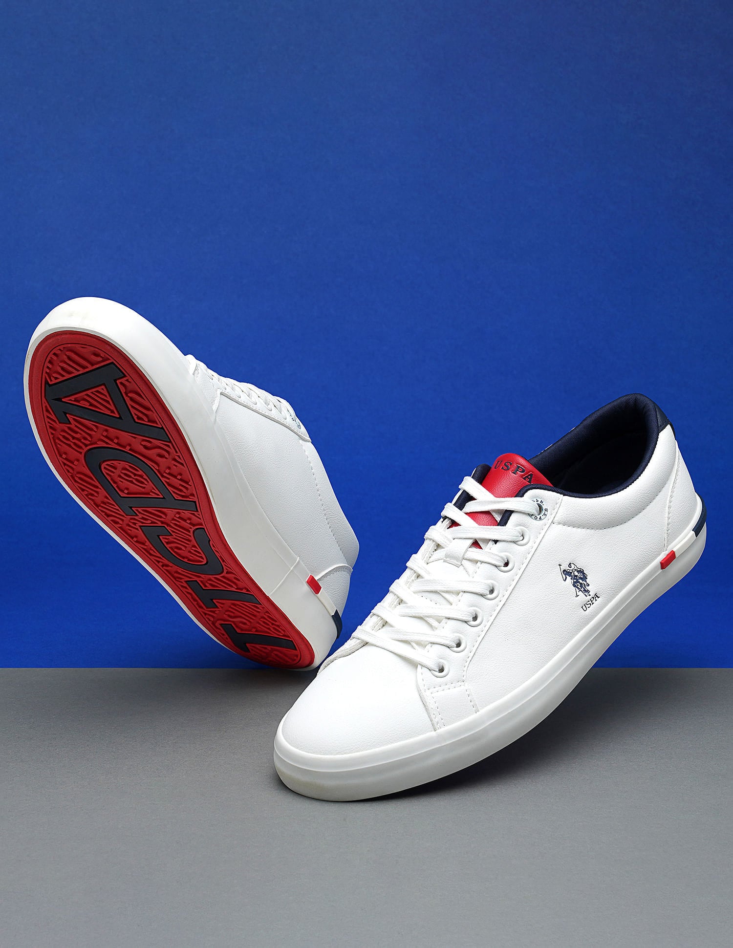 Men Round Toe Anton 4.0 Sneakers Off White - U.S. Polo Assn. India | Large