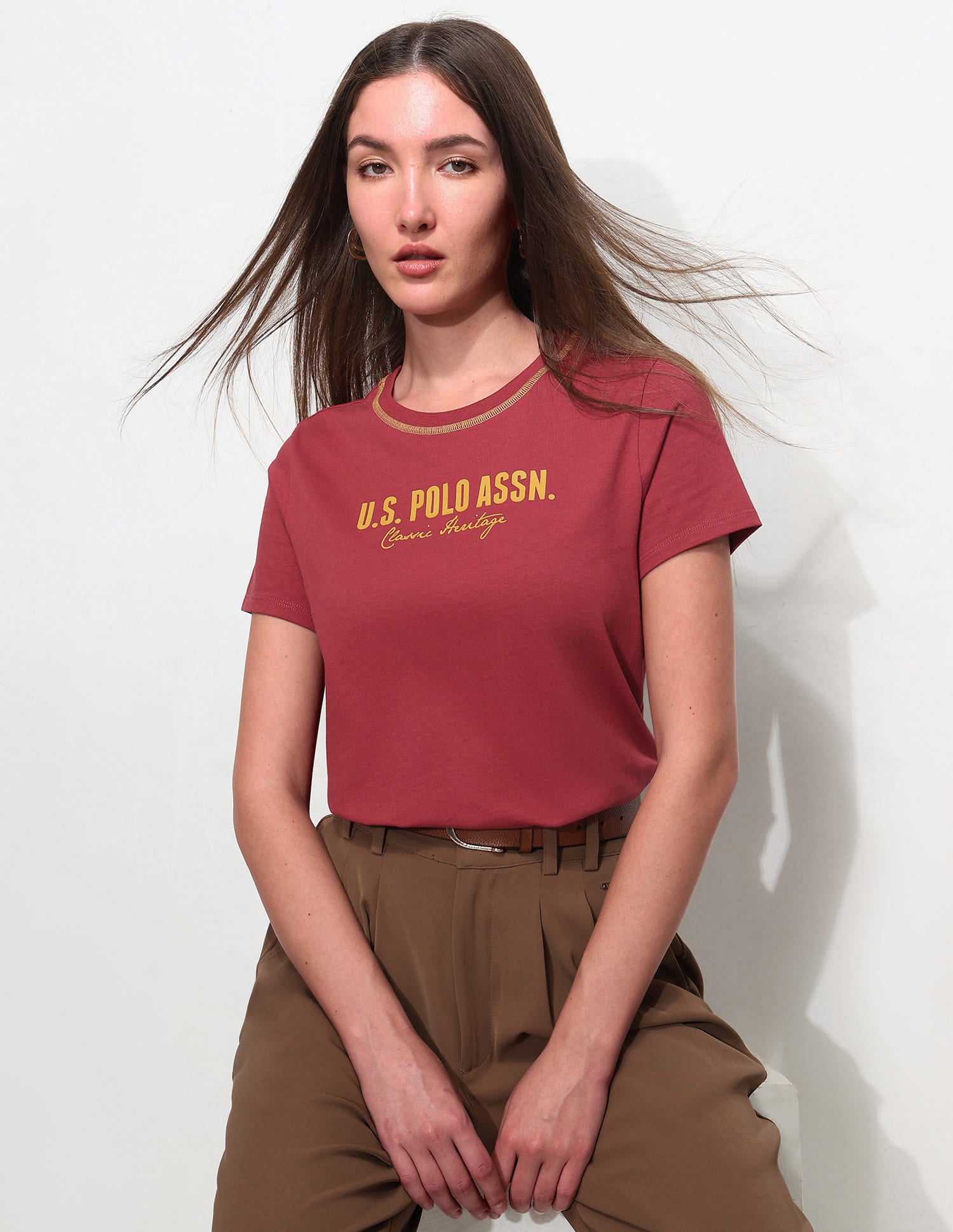 Regular Fit Brand Printed T-Shirt