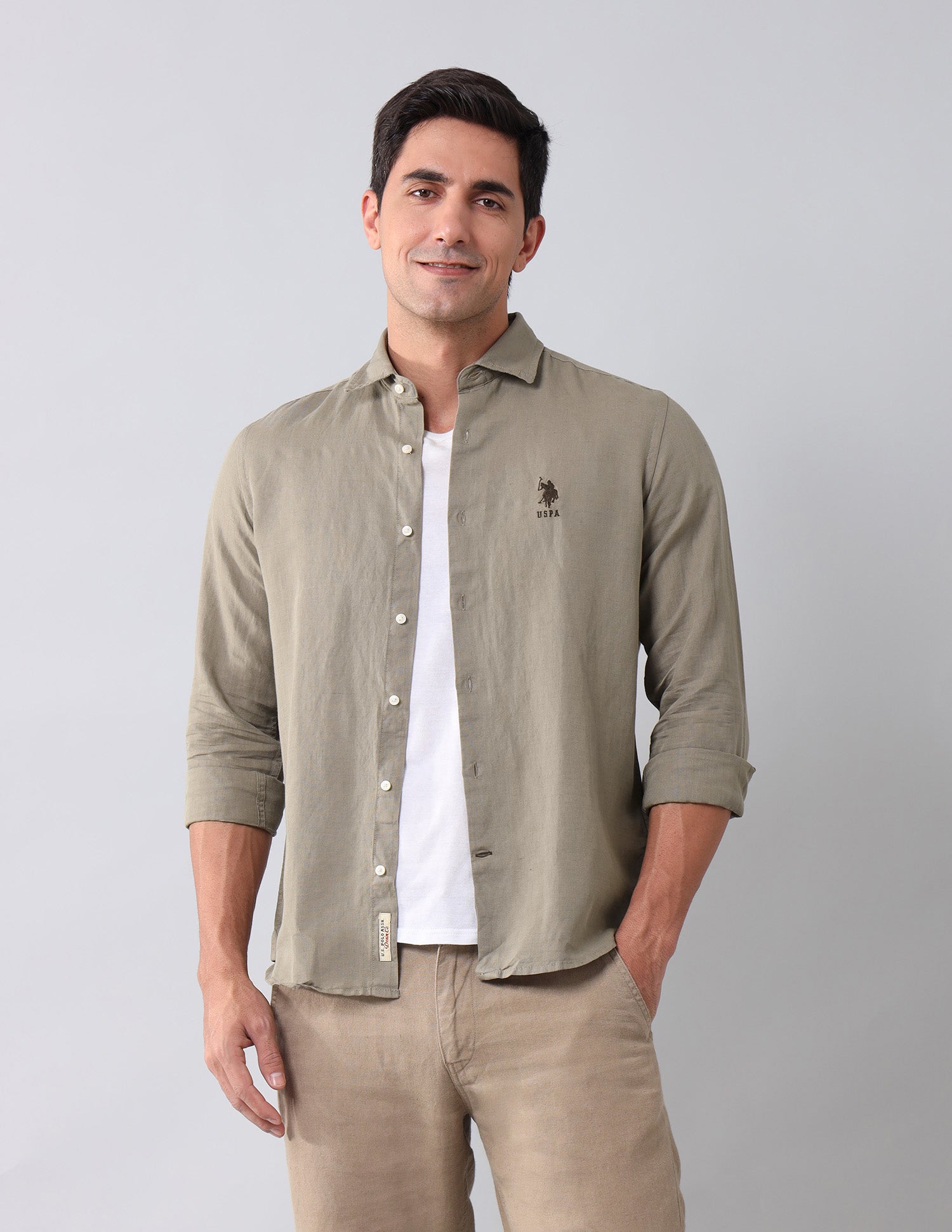 Regular Fit Solid Shirt