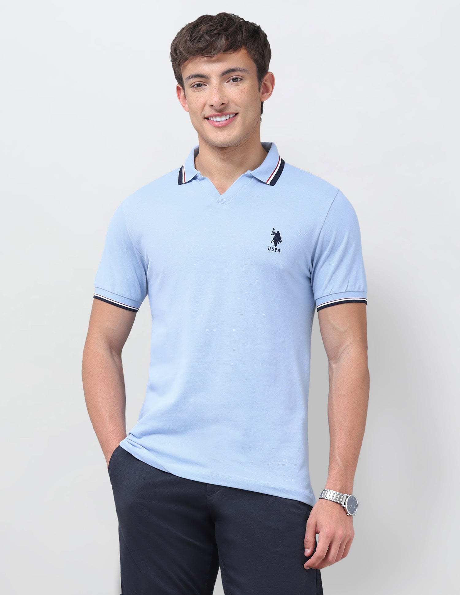 Solid Relaxed Fit Polo Shirt