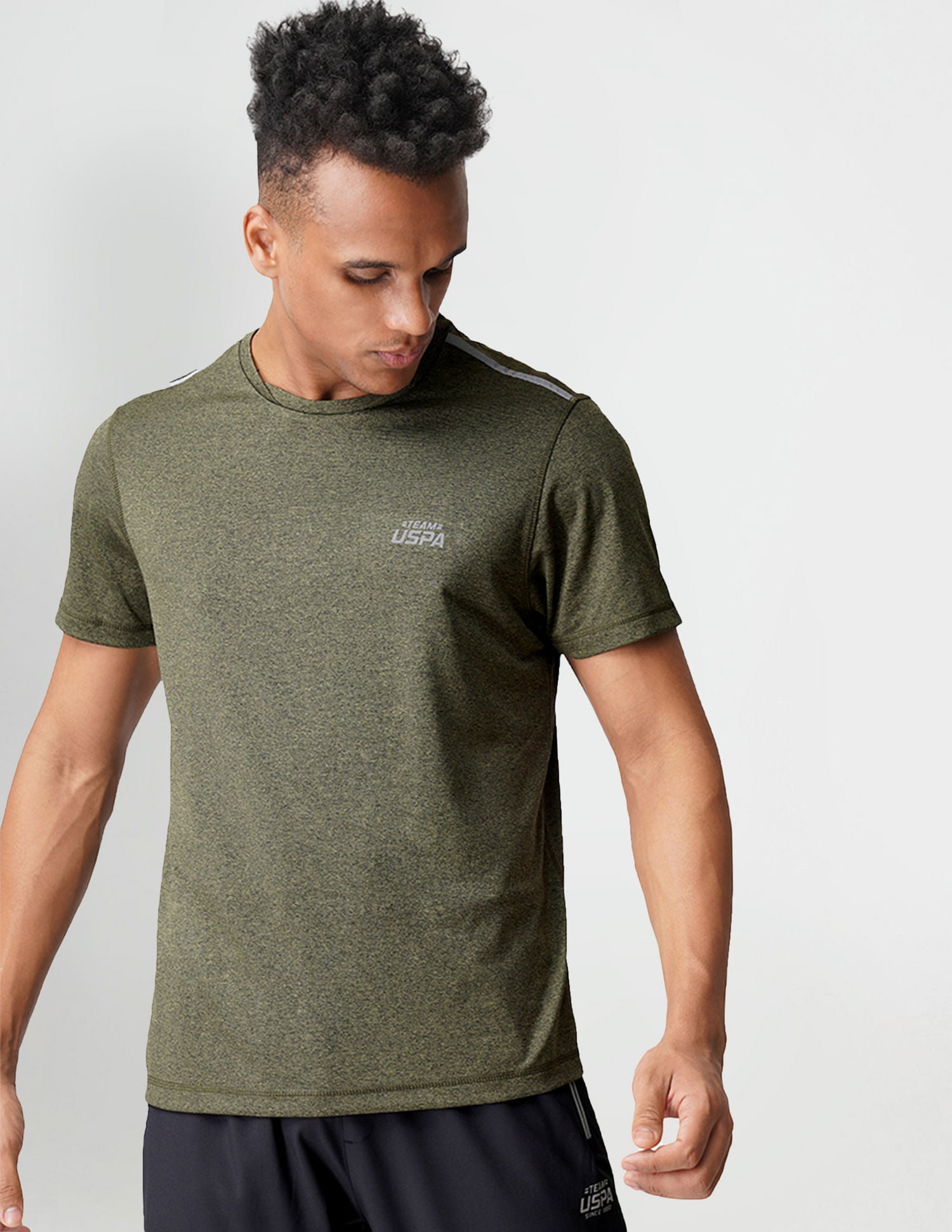 Reflective Logo Crew Neck I712 Lounge T-Shirt - Pack Of 1 Olive - U.S. POLO ASSN. | Large