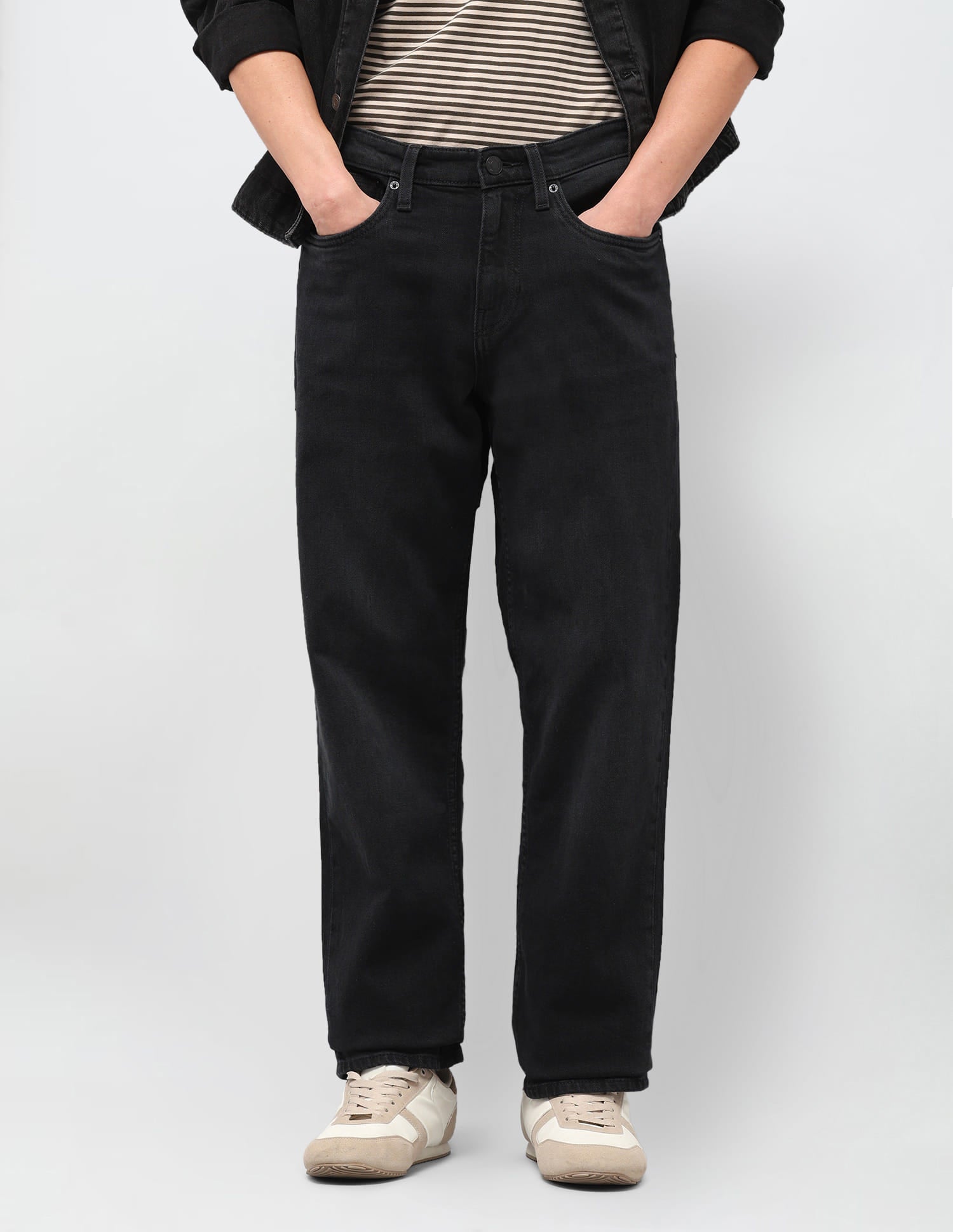 Solid Regular Fit Jeans Black - U.S. Polo Assn. India | Large