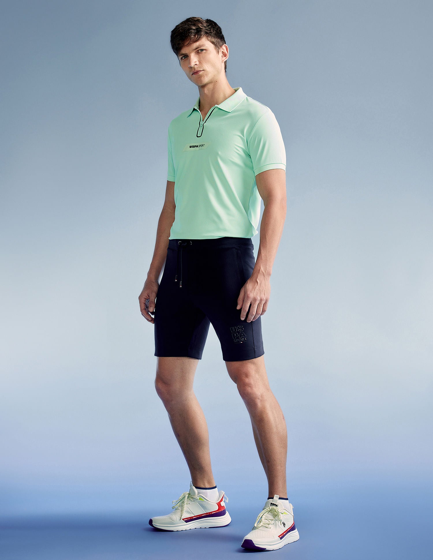 Honeycomb Knit Slim Fit Polo Shirt Mint - U.S. Polo Assn. India | Large