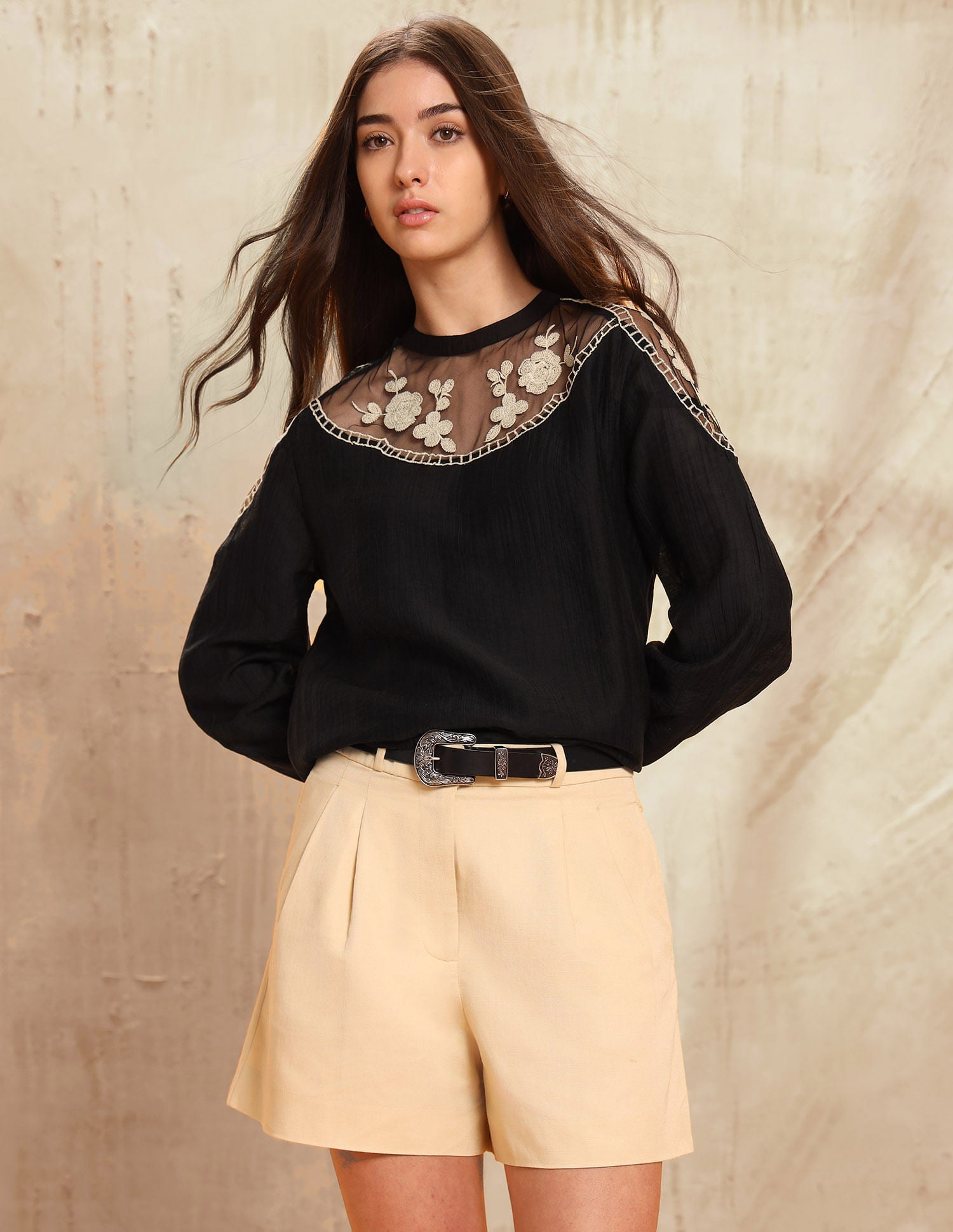 Floral embroidered Top