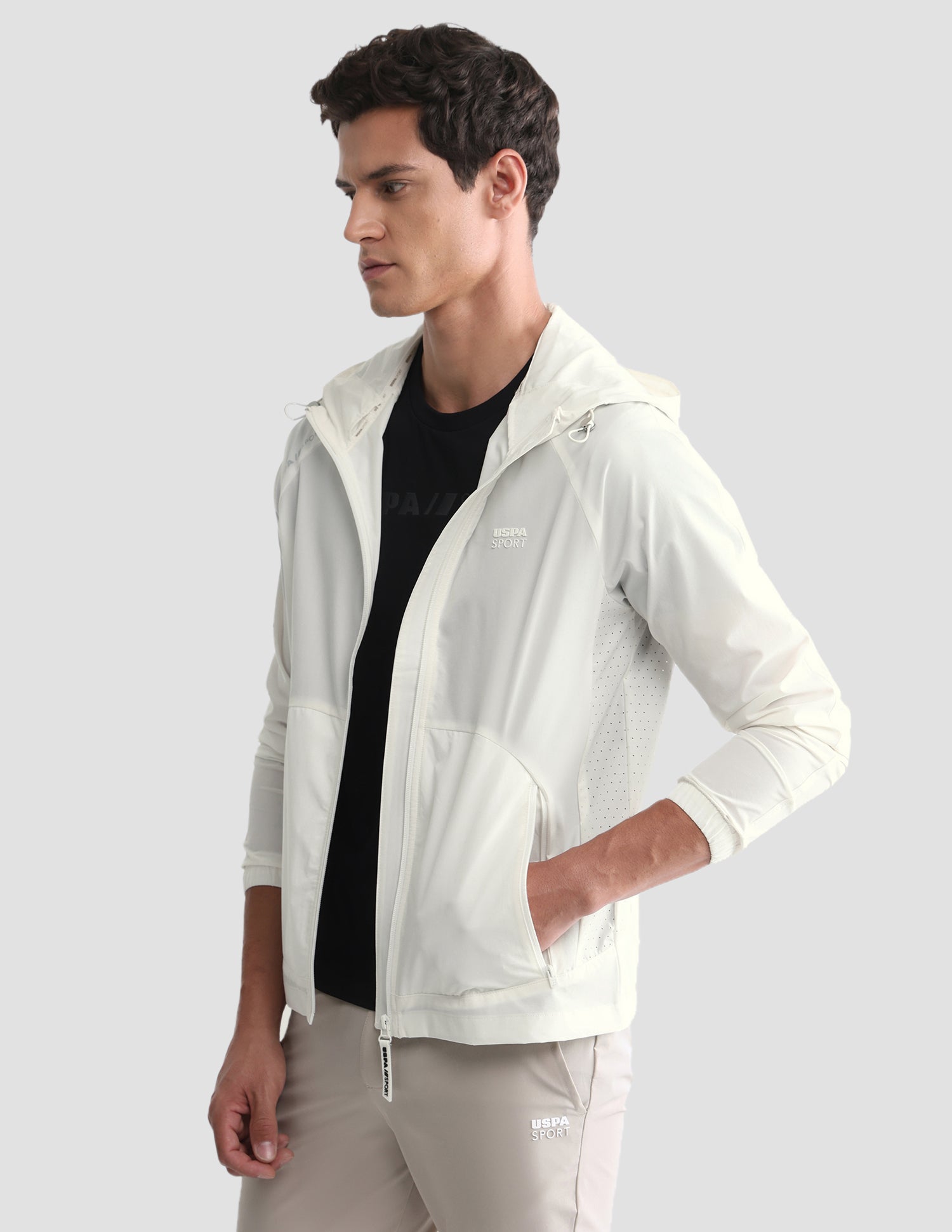 Solid Hooded Active Jacket