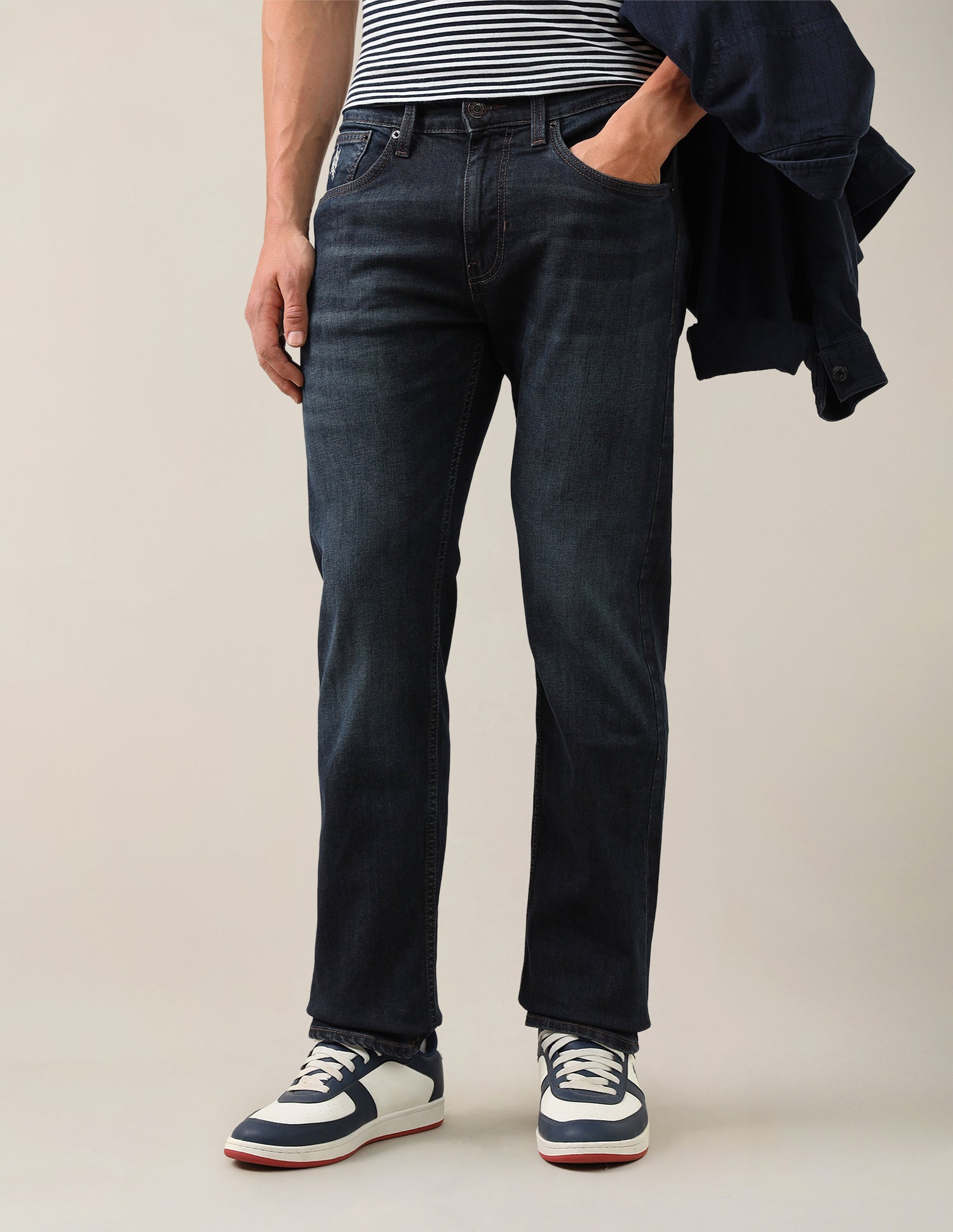 Mason Regular Straight Fit Blue Jeans Dark Blue - U.S. Polo Assn. India | Large