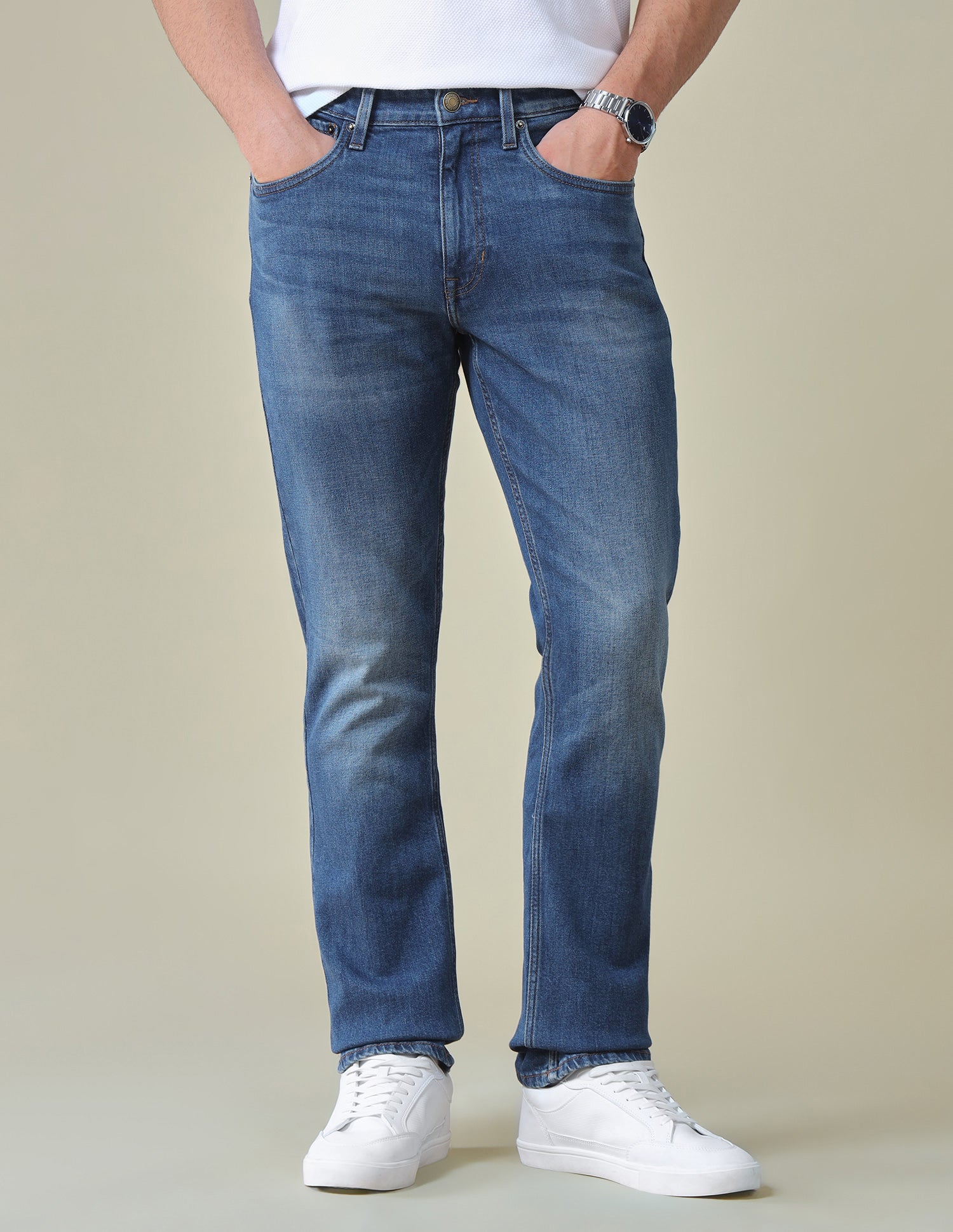 Harold Slim Straight Fit Blue Jeans