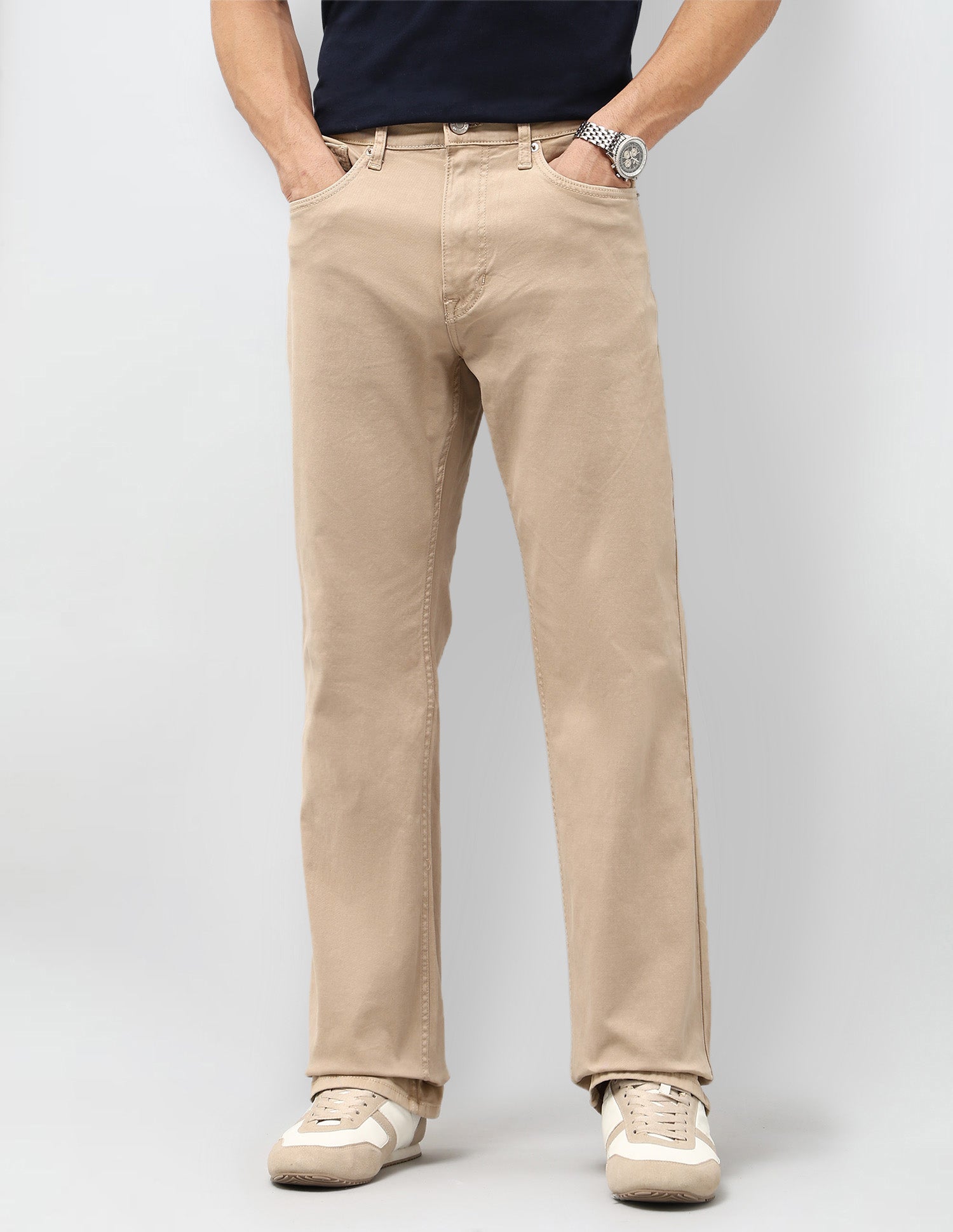 Connor Bootcut Beige Jeans