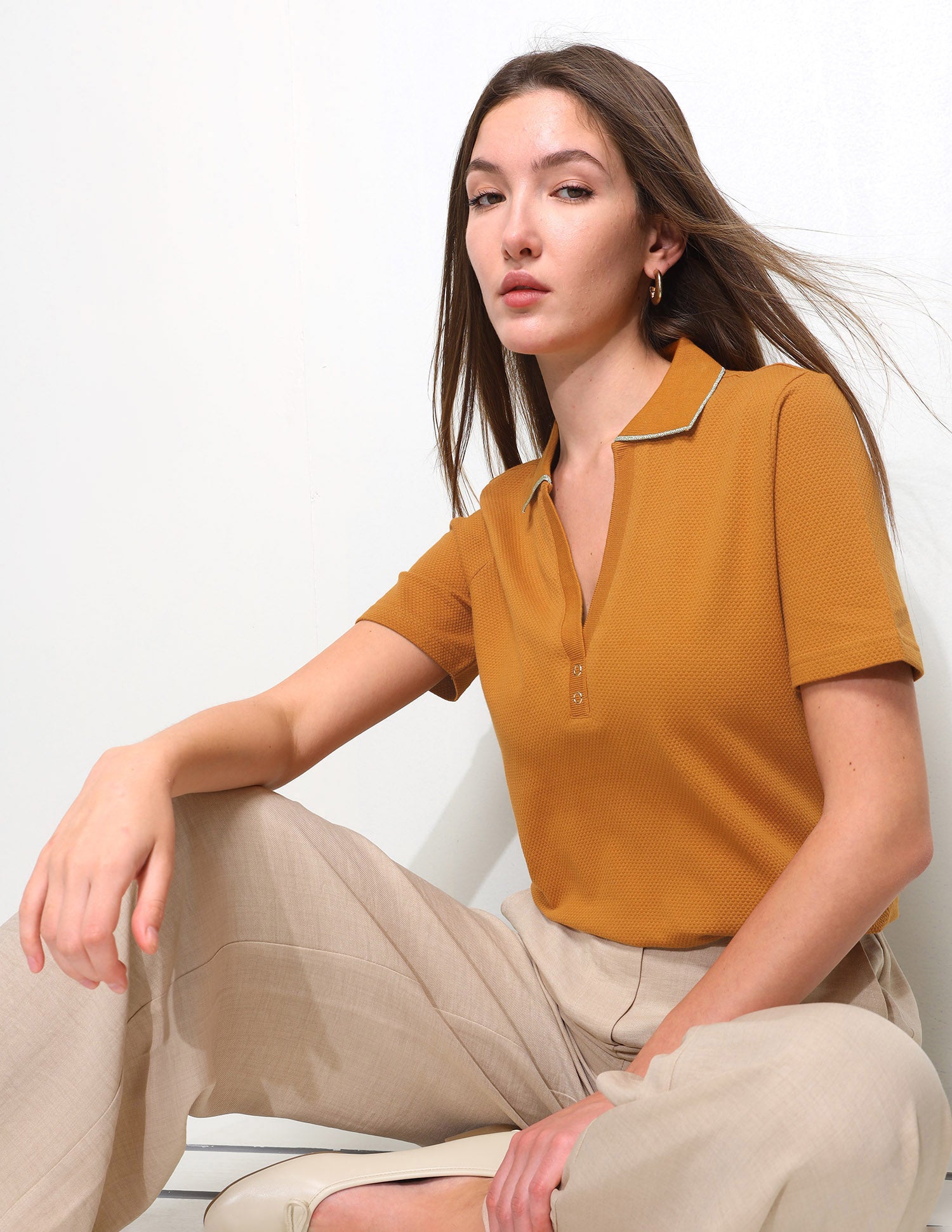 Textured Regular Fit Polo Shirt