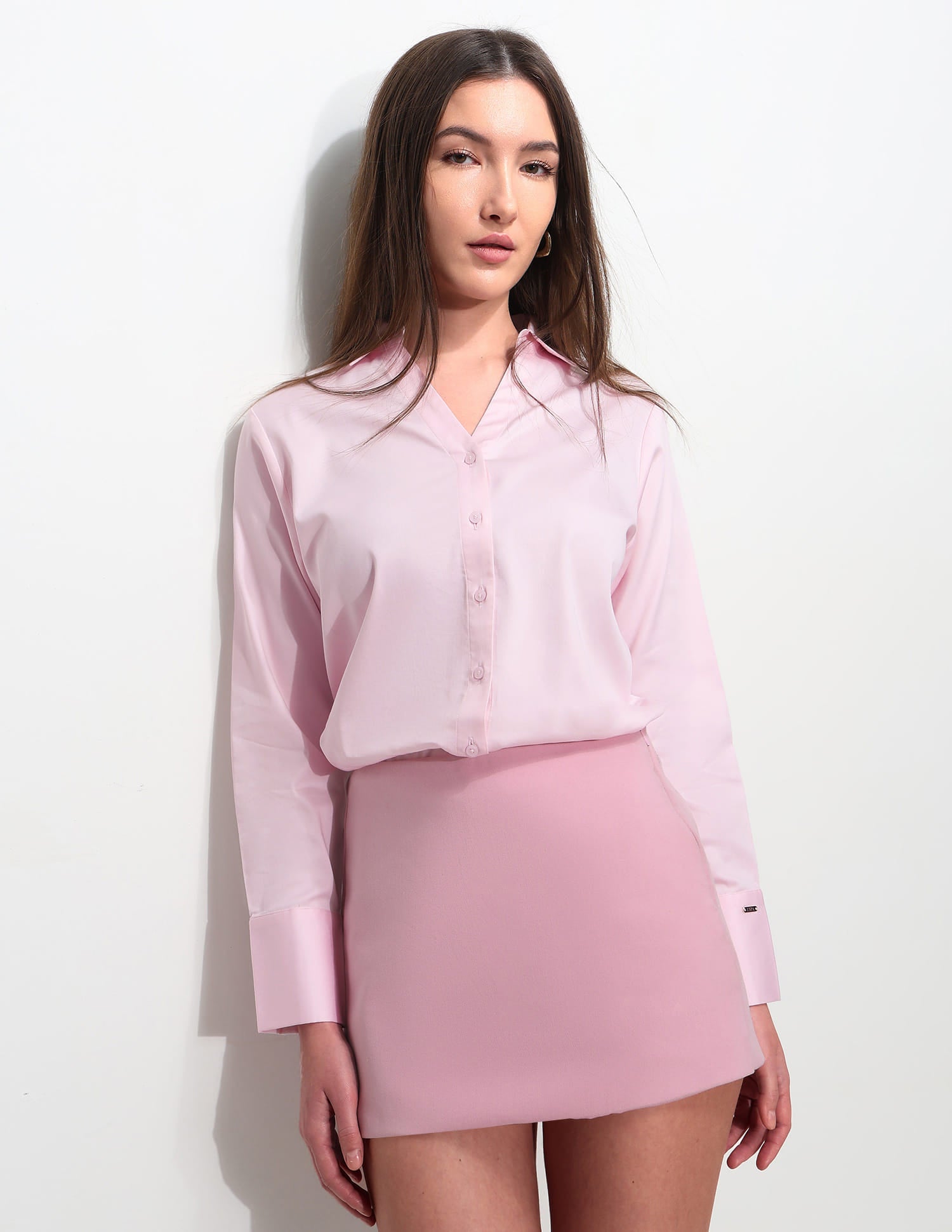 Regular Fit Solid Shirt Light Pink - U.S. Polo Assn. India | Large