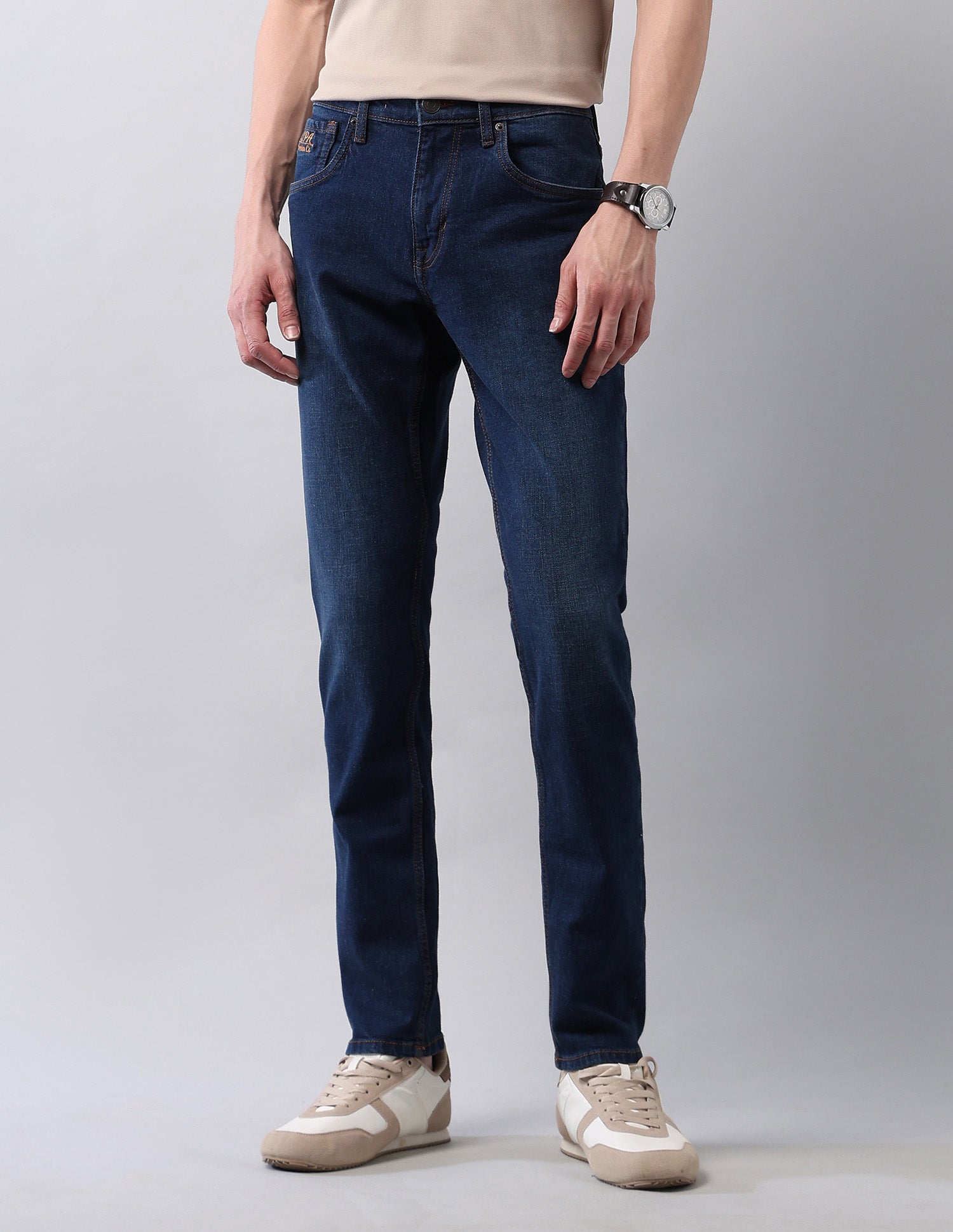 Brandon Slim Tapered Fit Blue Jeans