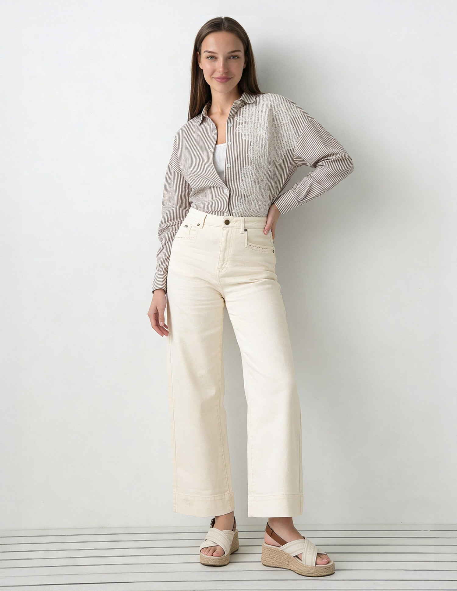 High Rise Wide Leg Fit Jeans