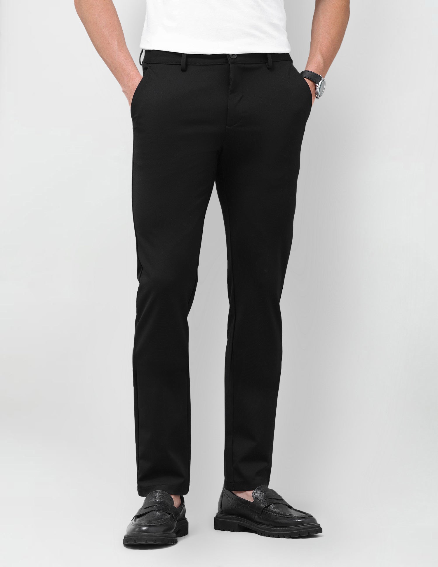 Denver Slim Fit Mid Rise Trousers
